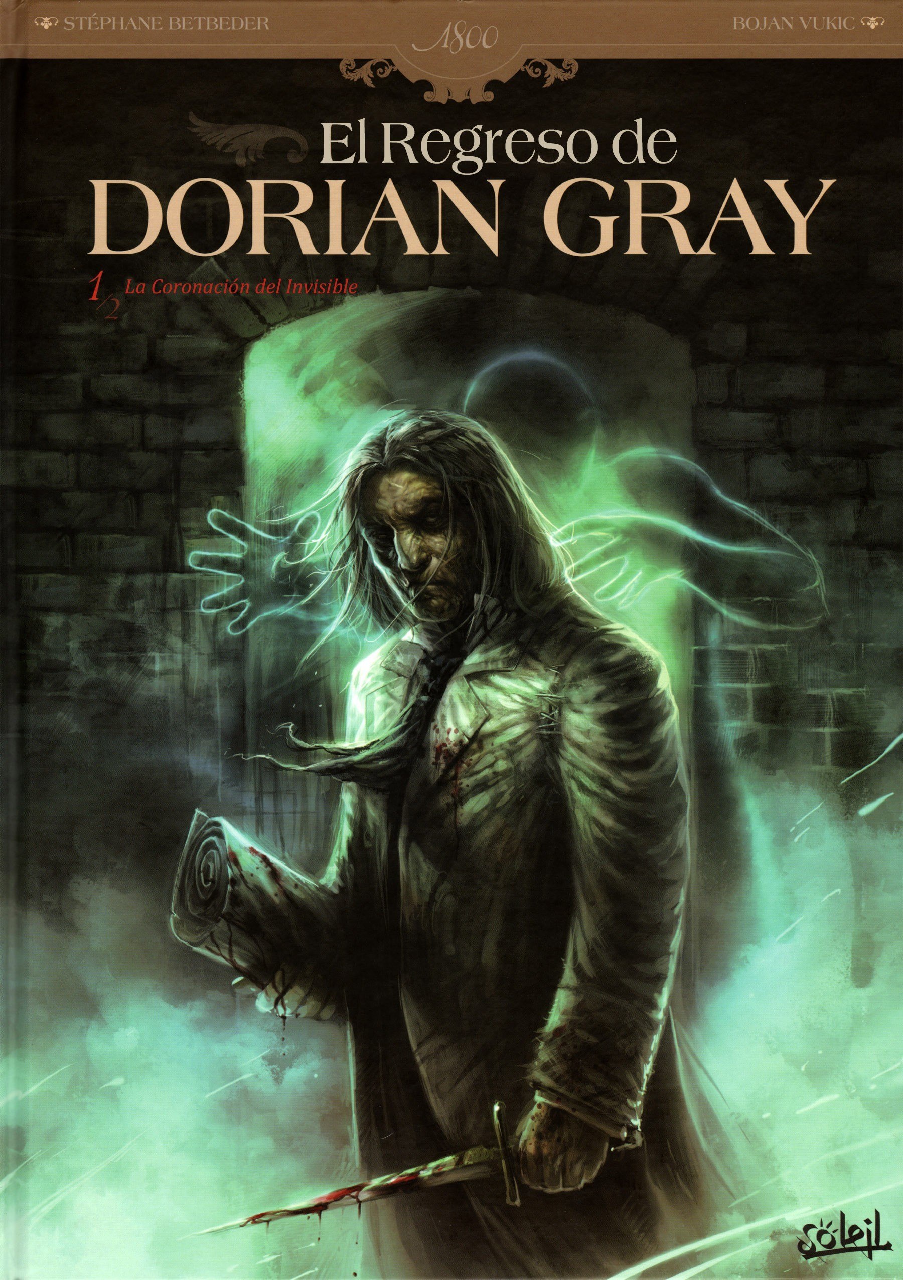 Portada ampliada de El Regreso de Dorian Gray (de Betbeder y Vukic)(Ed.Soleil)