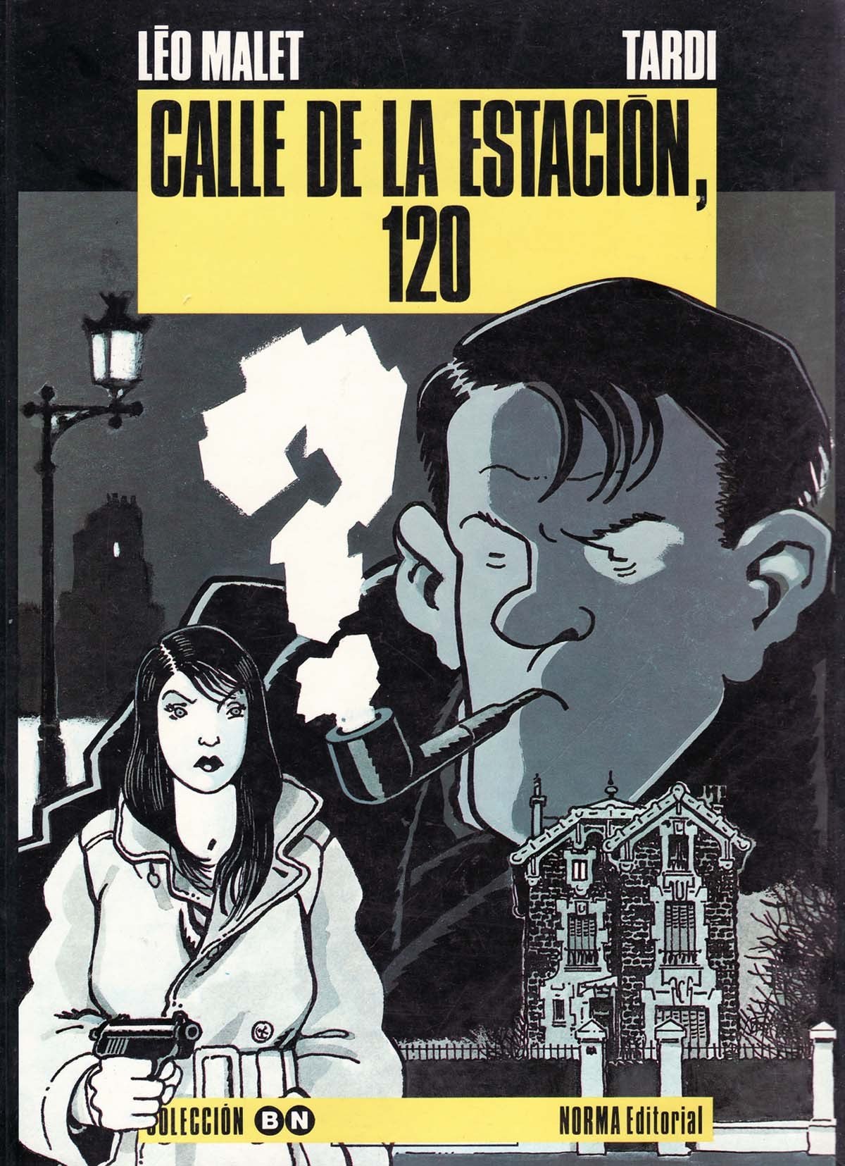 Portada ampliada de Calle de la estacion 120.Tardi y Leo Malet.Pirata de ultratumba para CRG