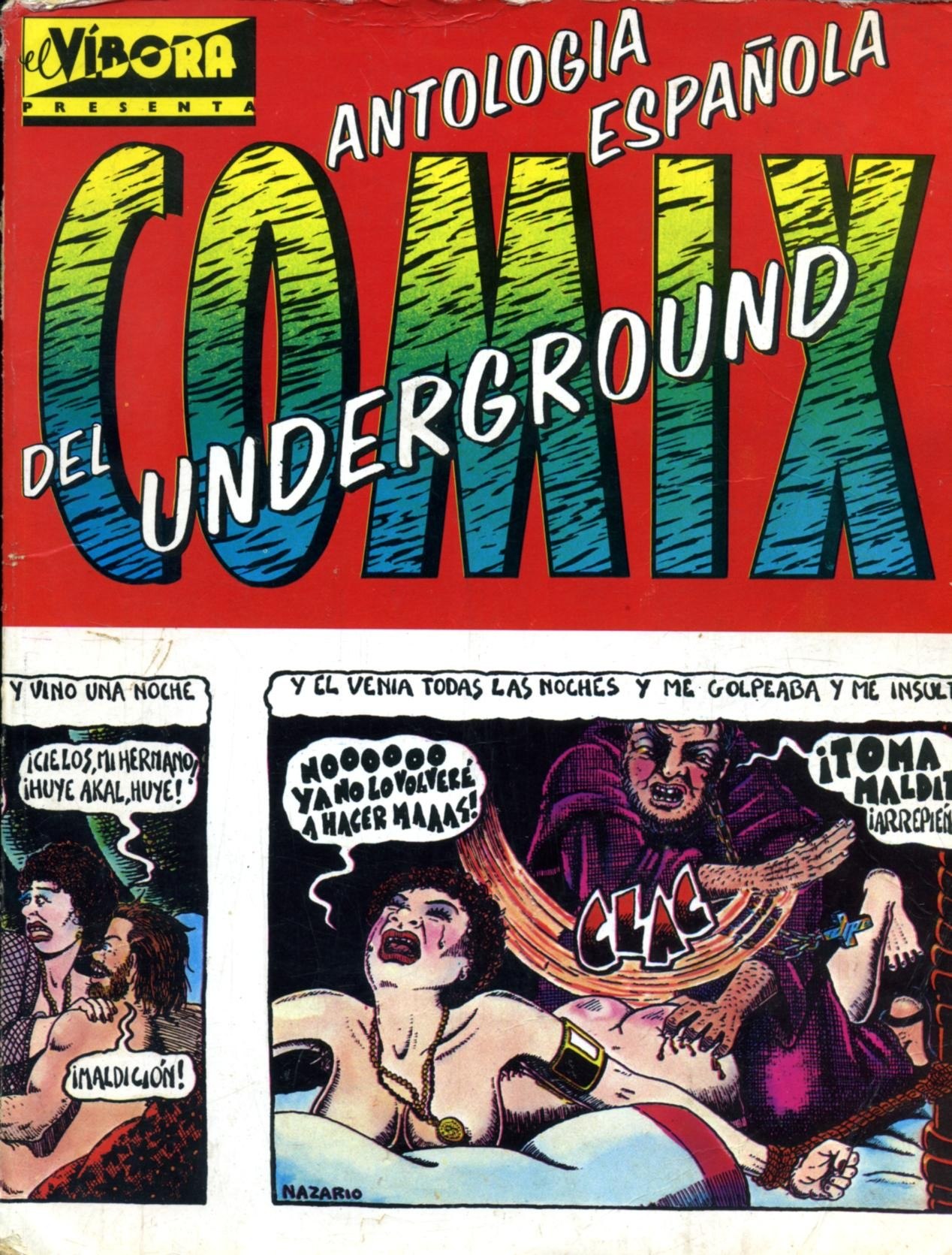 Portada ampliada de Antologia Espanola del Comix underground 1970-1980