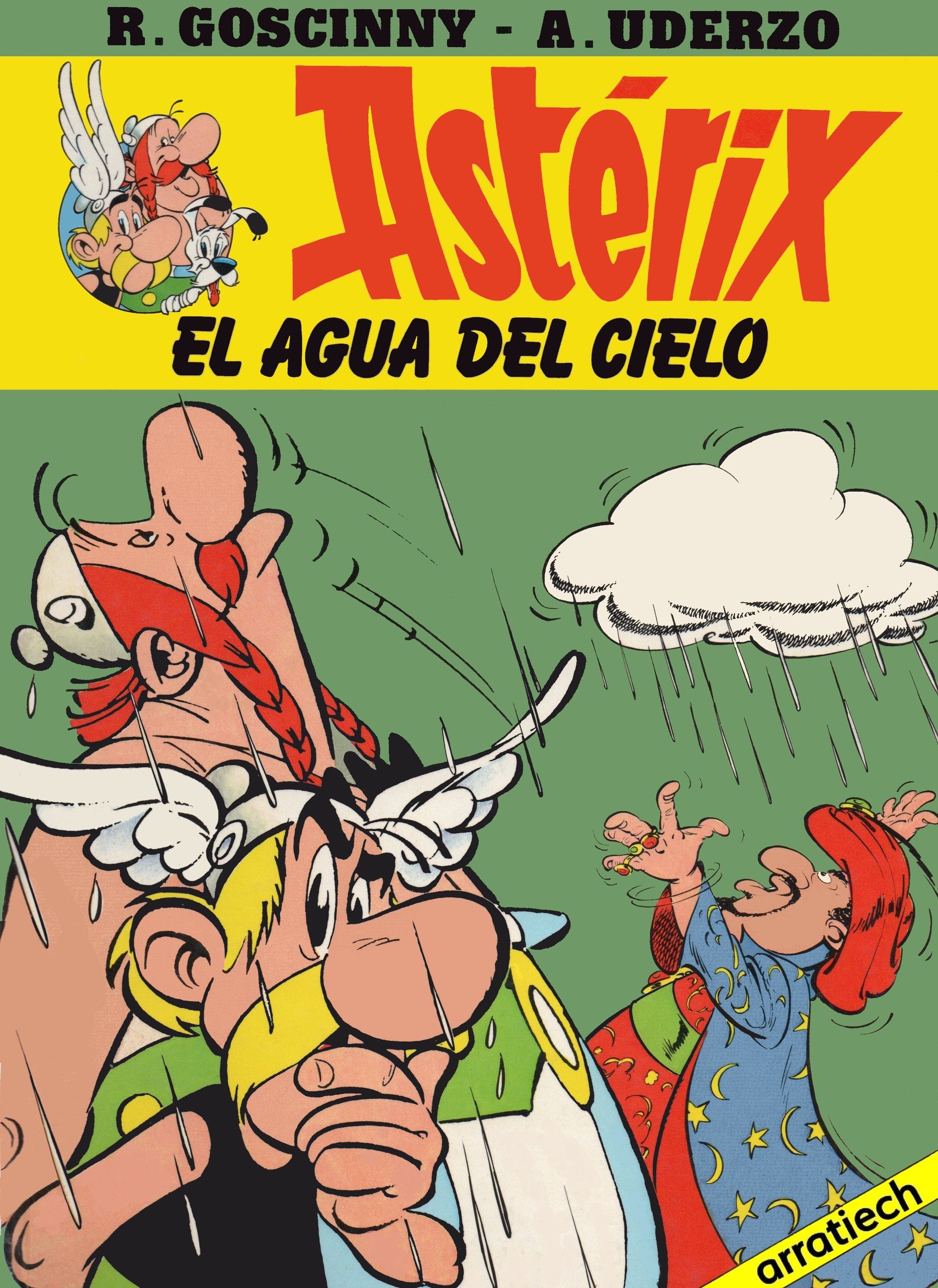 Portada ampliada de Astérix EL AGUA DEL CIELO