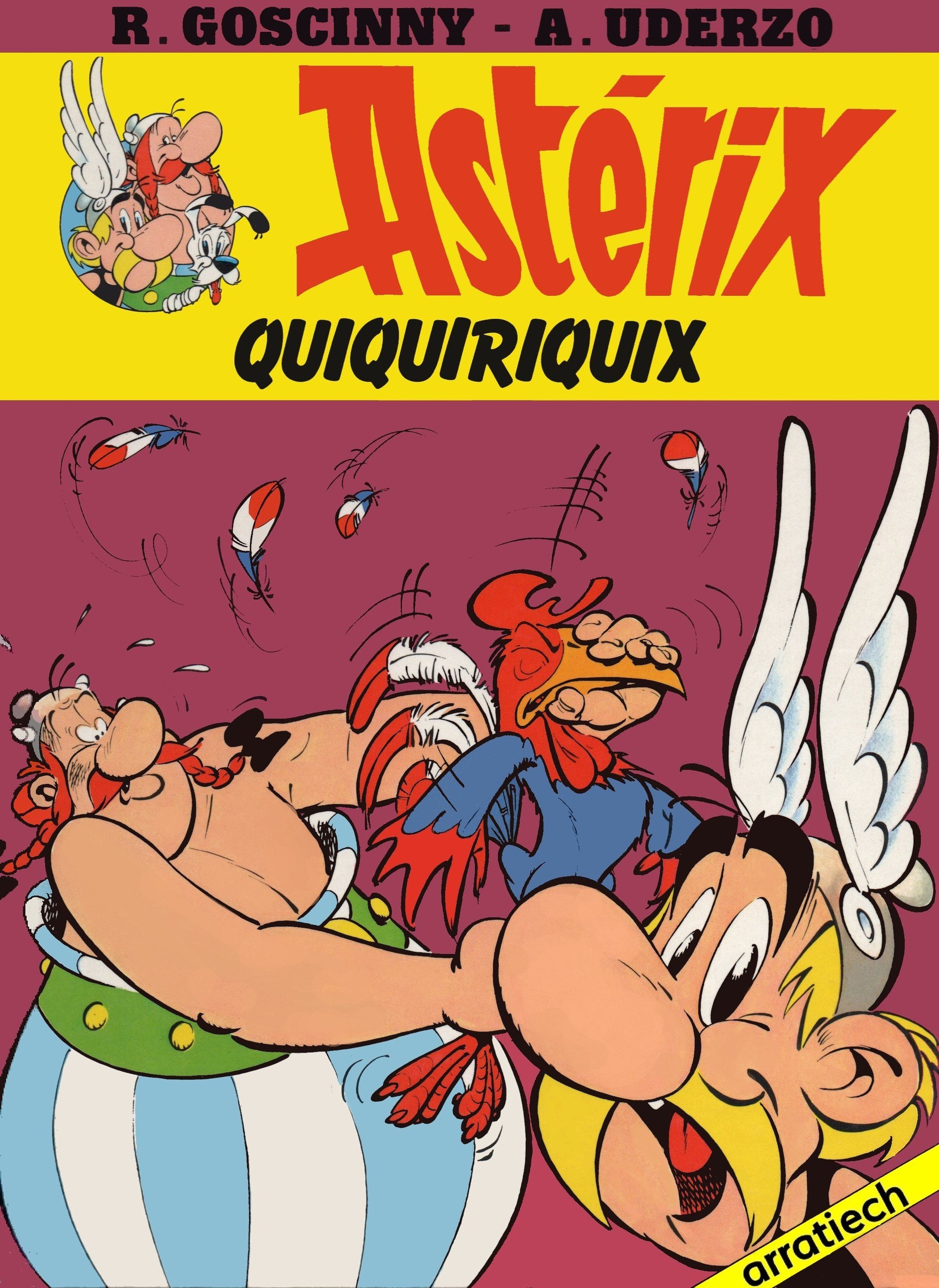 Portada ampliada de Astérix QUIQUIRIQUIX