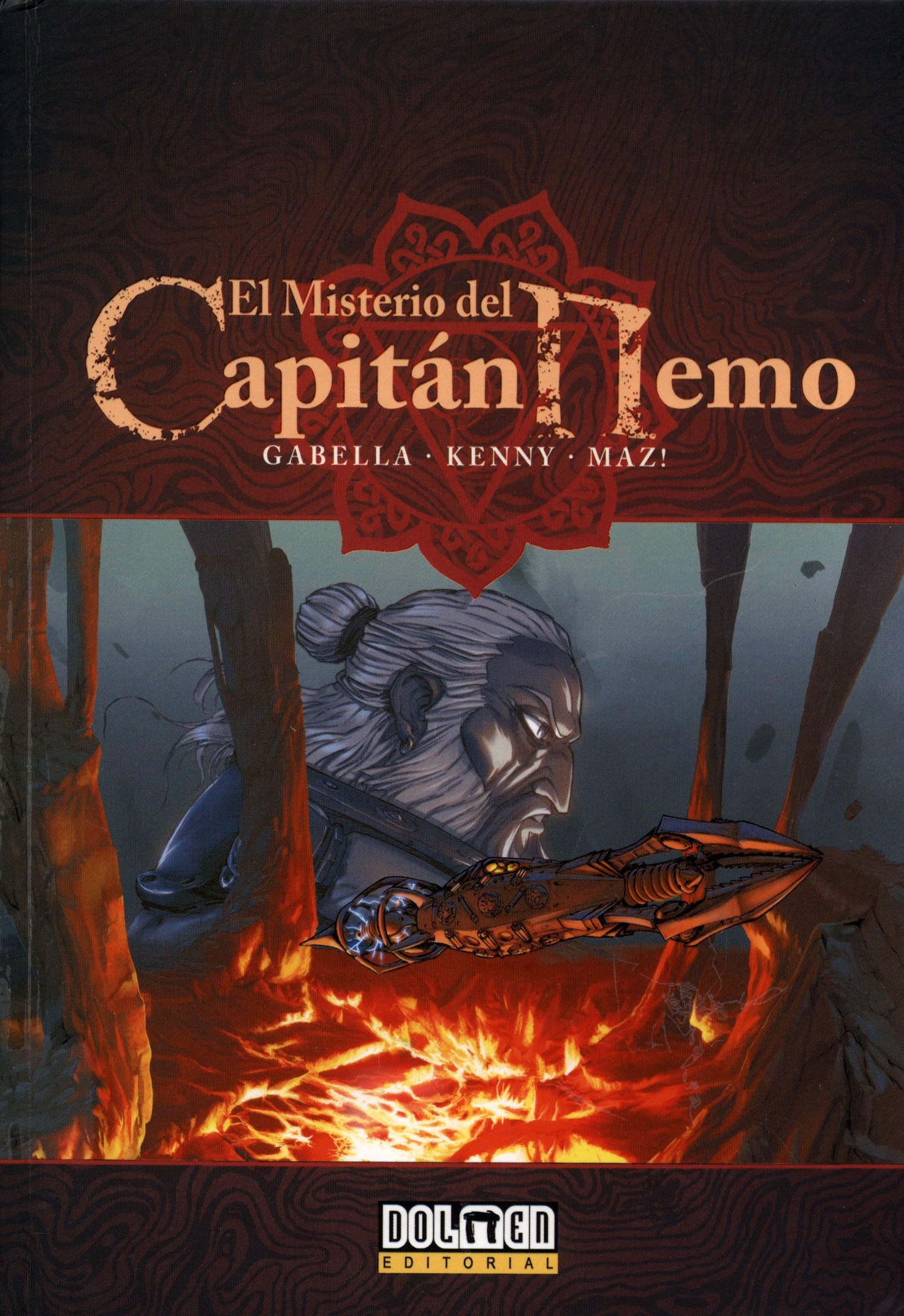 Portada ampliada de El Misterio del Capitán Nemo