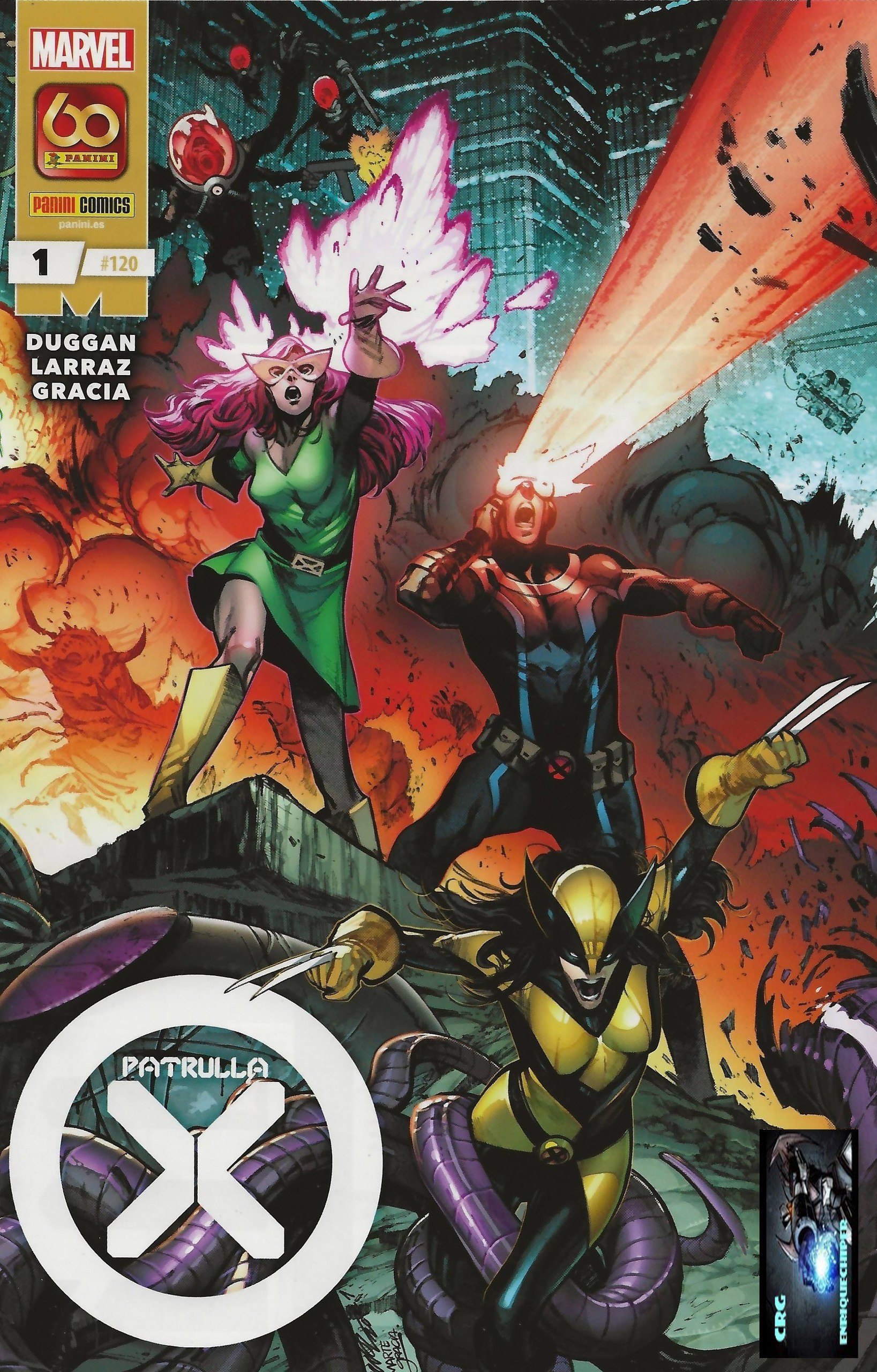 Portada ampliada de Patrulla-X Vol1.06 (Vol6 USA) (Panini)(2021-24)