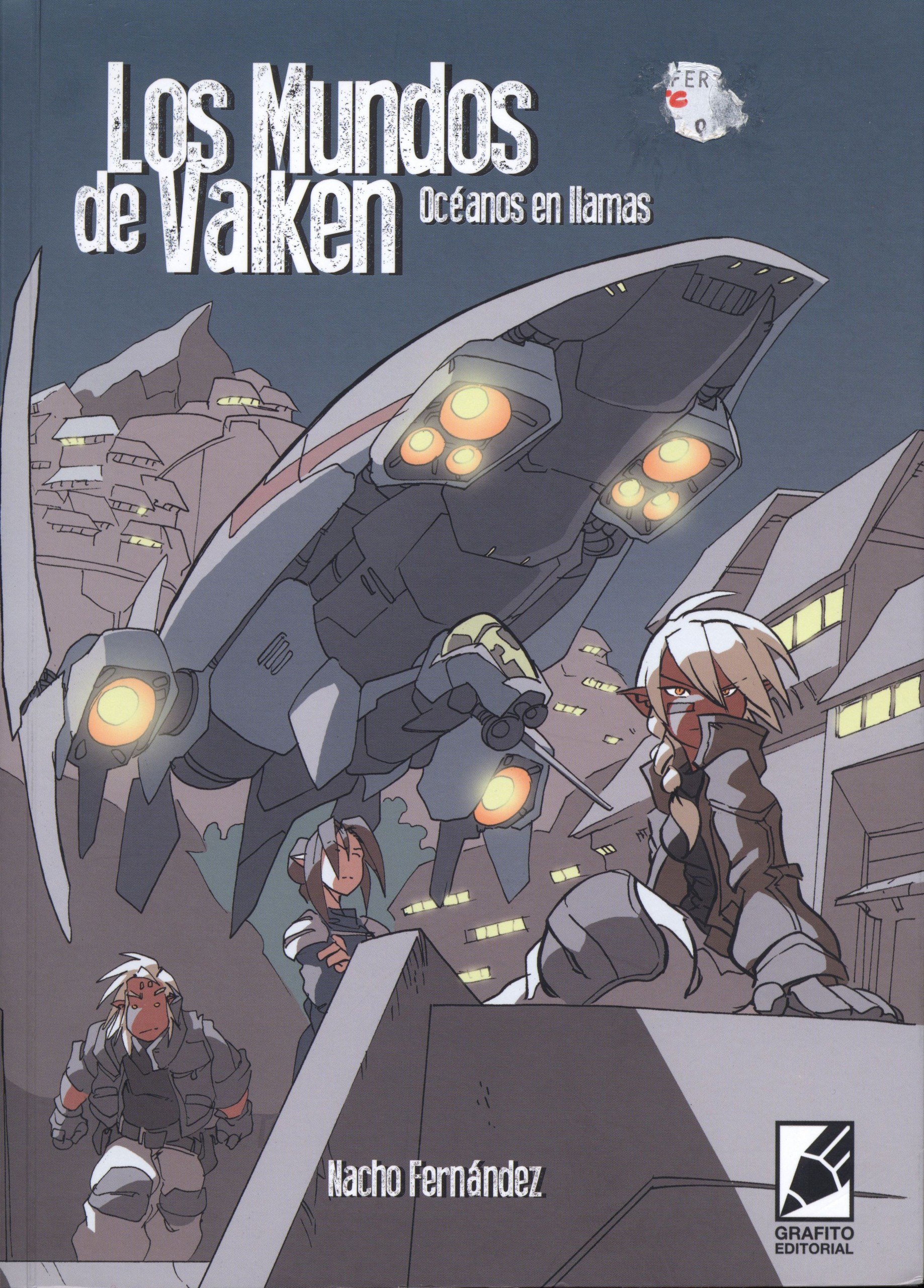 Portada ampliada de Los Mundos de Valken. Océanos en llamas