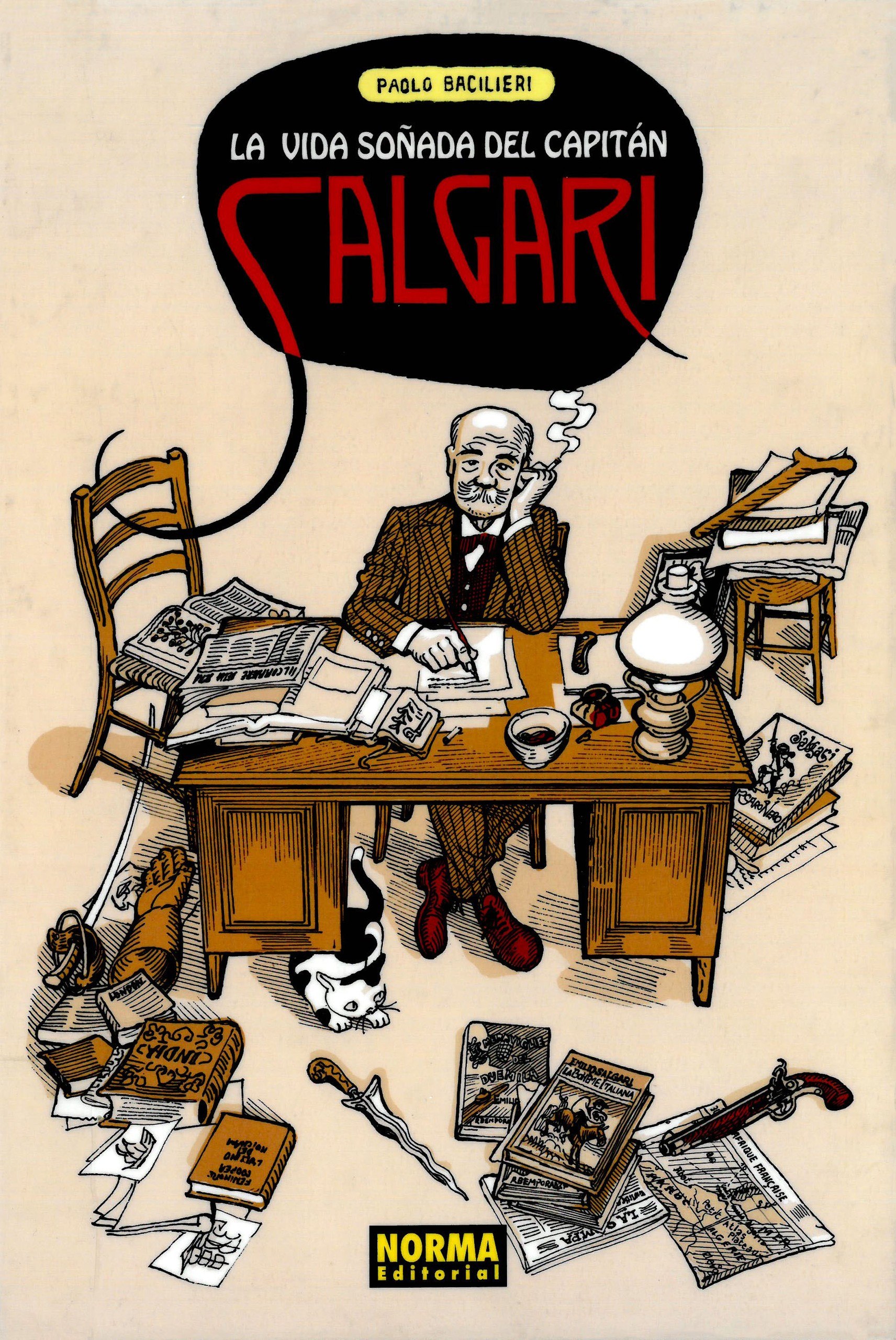 Portada ampliada de LA VIDA SOÑADA DEL CAPITÁN SALGARI