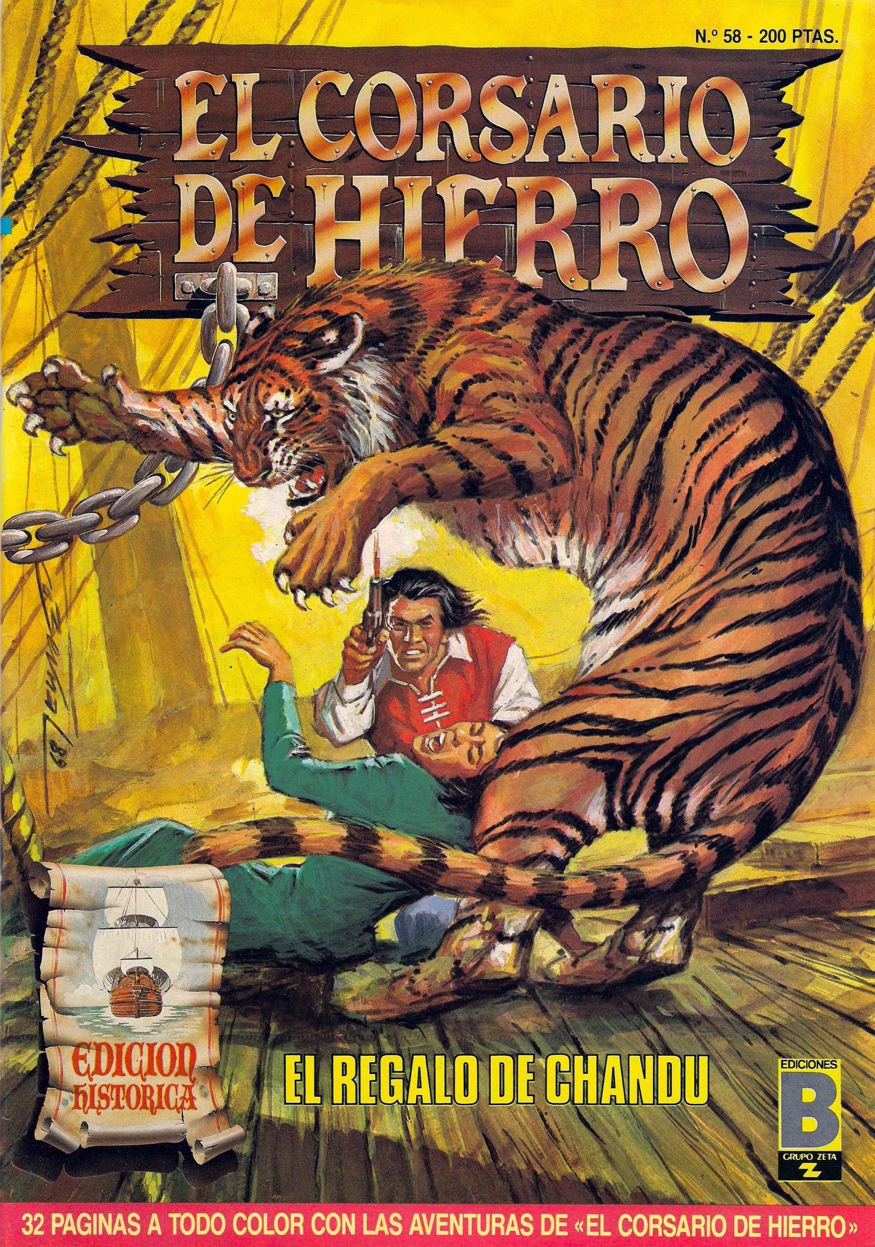 Portada ampliada de EL CORSARIO DE HIERRO