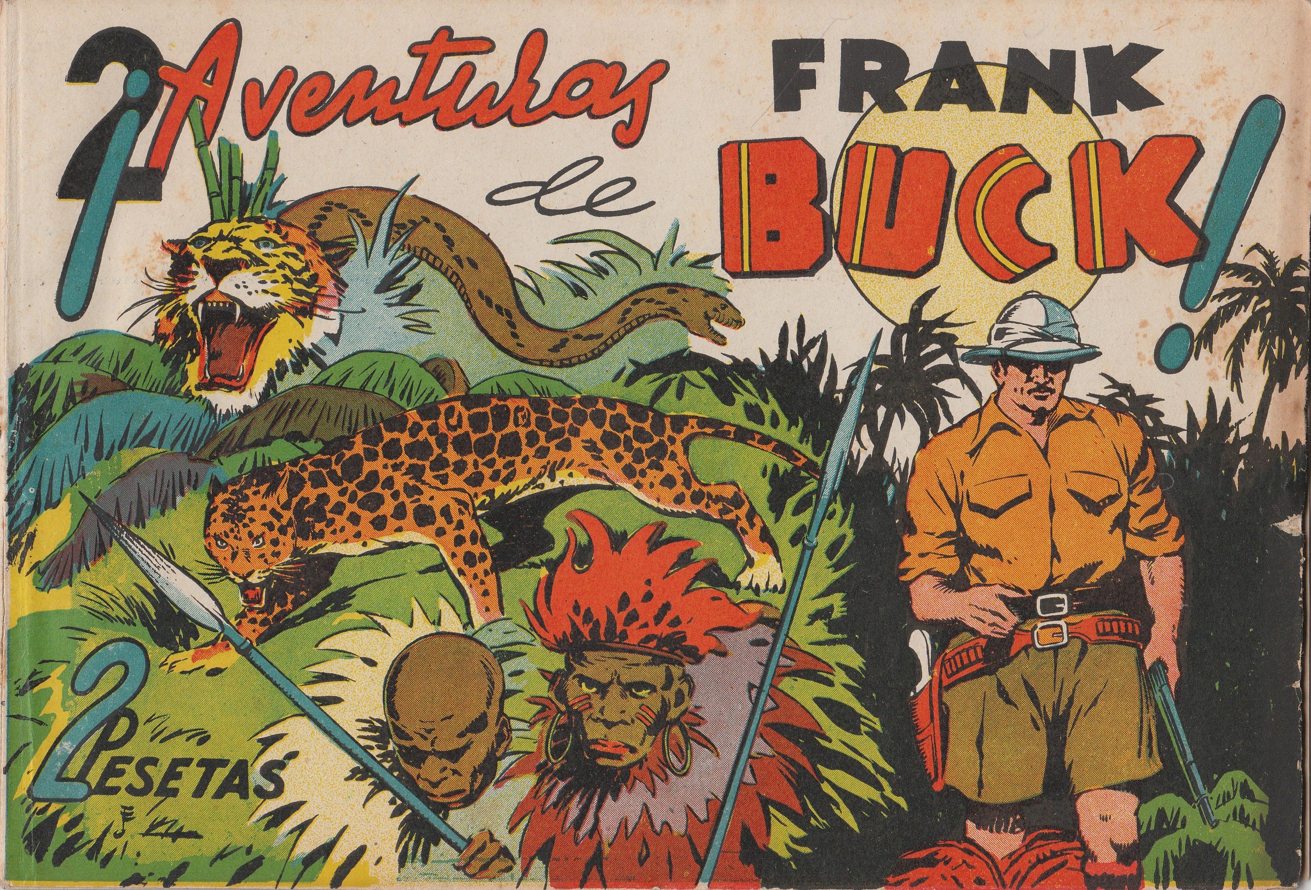 Portada ampliada de Aventulas de Frank Buck!