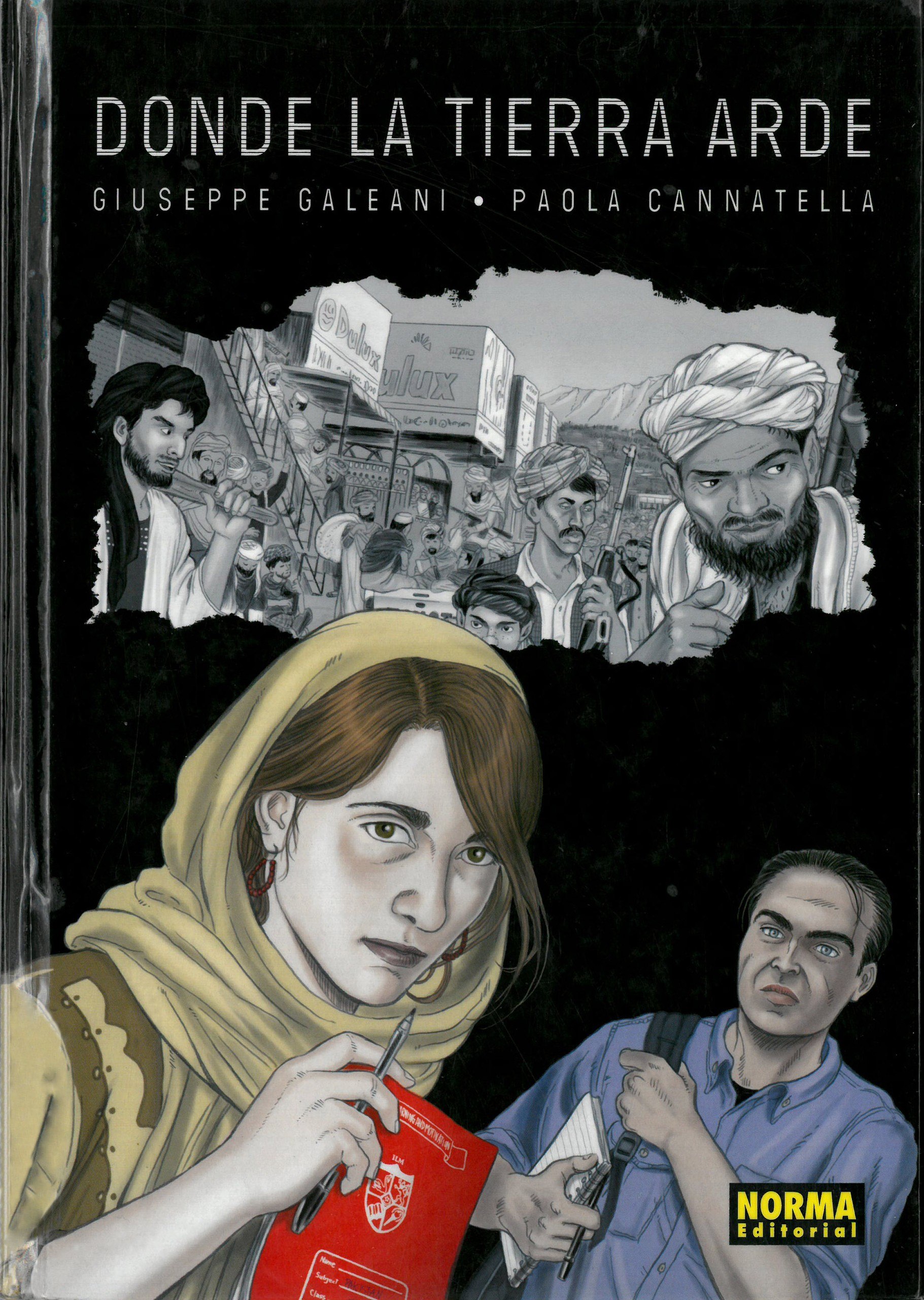 Portada ampliada de DONDE LA TIERRA ARDE