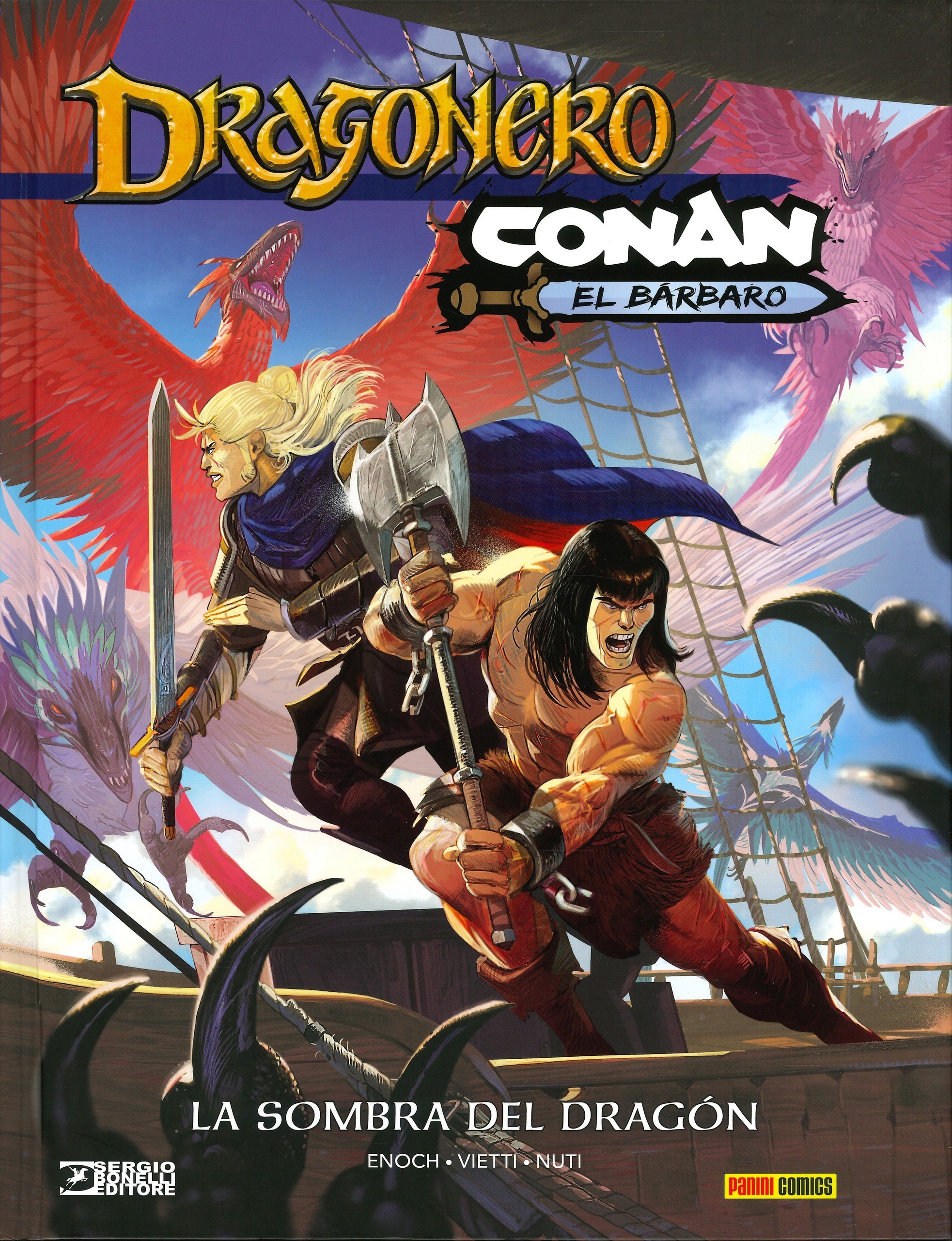 Portada ampliada de Dragonero Conan El Barbaro La Sombra Del Dragon