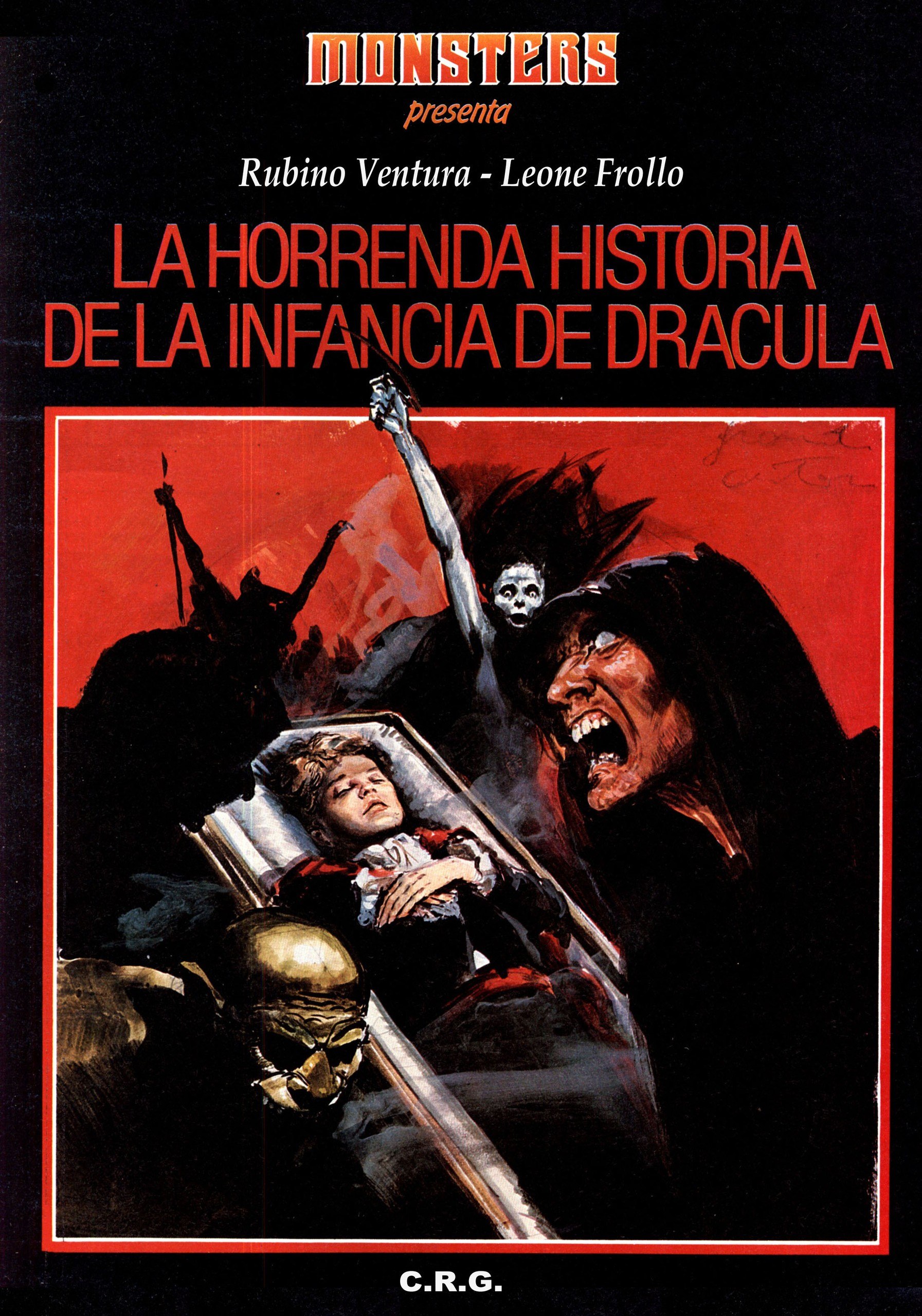 Portada ampliada de LA HORRENDA HISTORIA DE LA INFANCIA DE DRACULA