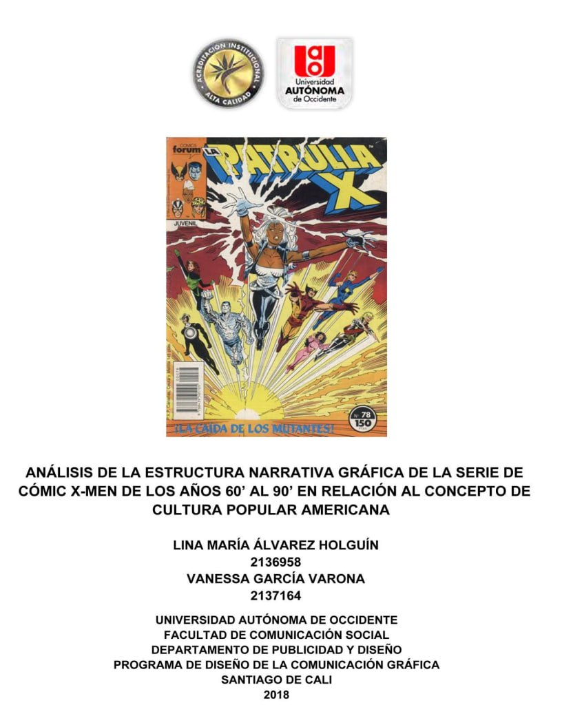 Portada ampliada de Alvarez Holguín - Análisis de la serie de cómics X-Men (2018)