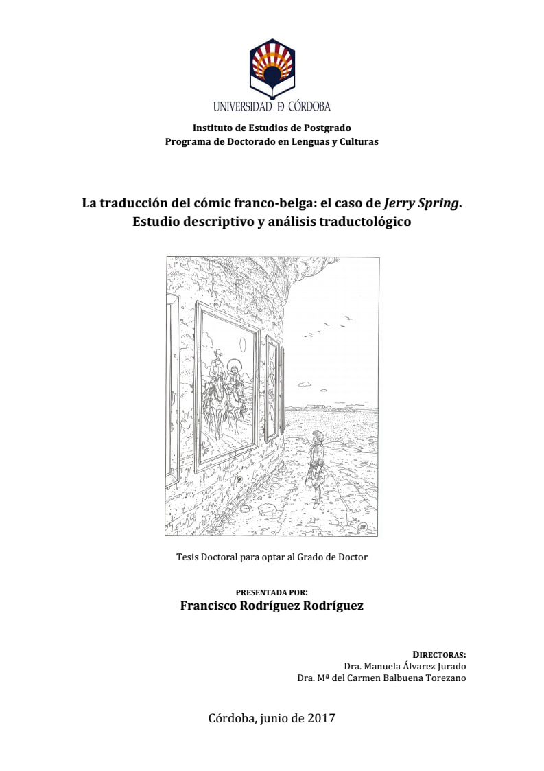 Portada ampliada de La traducción del cómic franco-belga: el caso de Jerry Spring. Estudio descriptivo y análisis traductológico