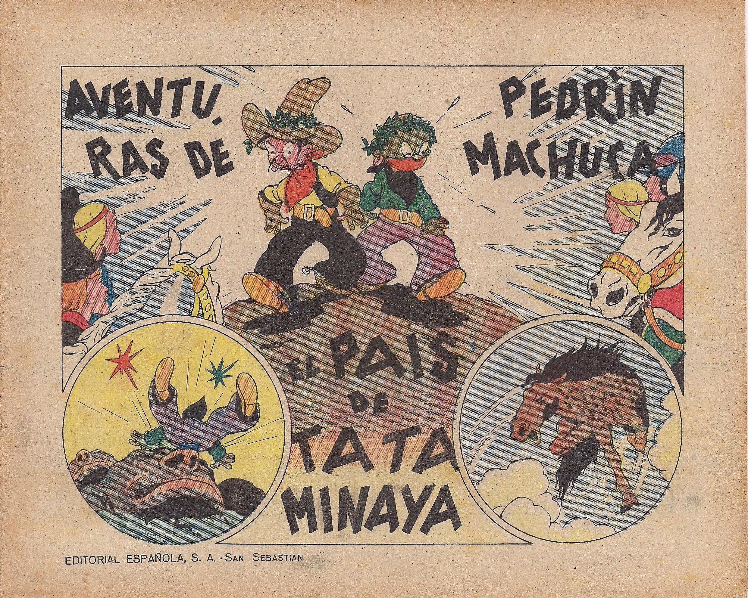Portada ampliada de Aventuras de Pedrín Machuca en el país de Tata Minaya