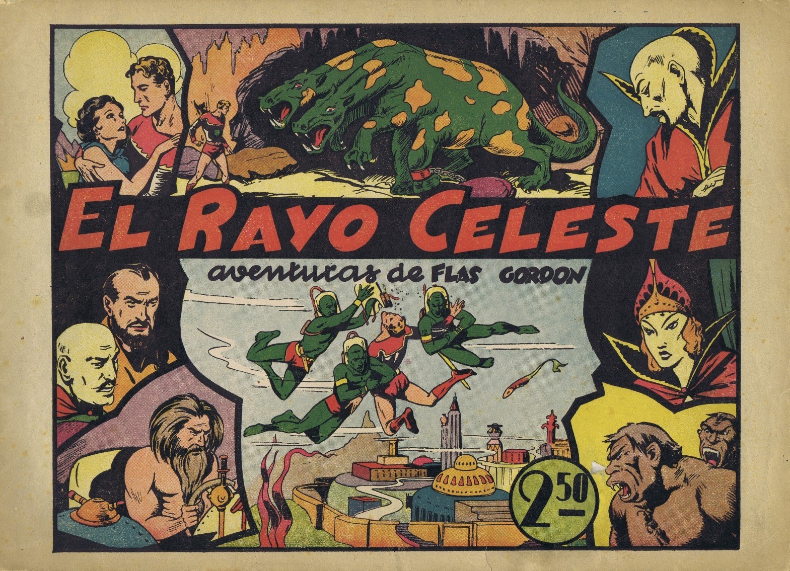 Portada ampliada de EL RAYO CELESTE