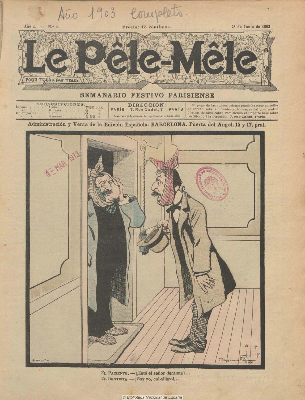 Portada ampliada de Le Pèle-Mèle