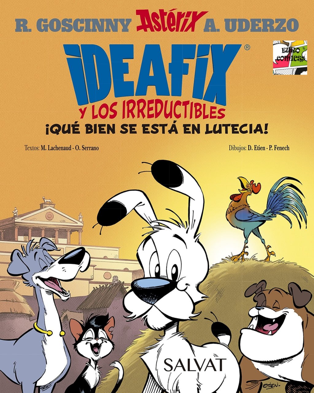 Portada ampliada de Idefix y los irreductibles ¡Qué bien se está en Lutecia!