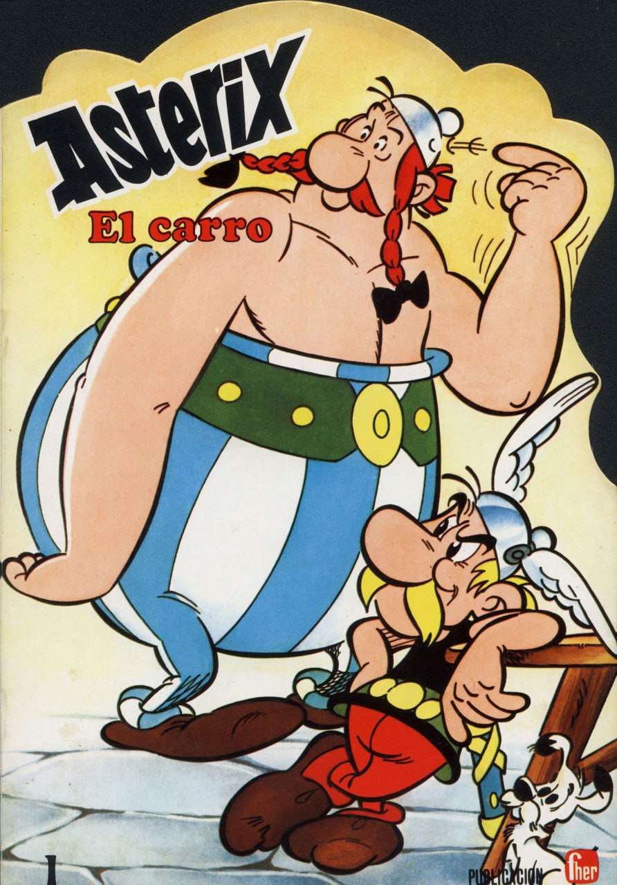 Portada ampliada de Asterix El carro
