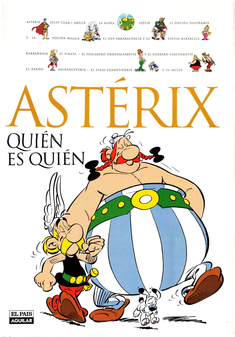 Portada ampliada de ASTÉRIX QUIÉN ES QUIÉN