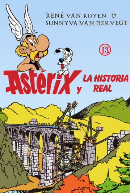Portada ampliada de Asterix y la historia real