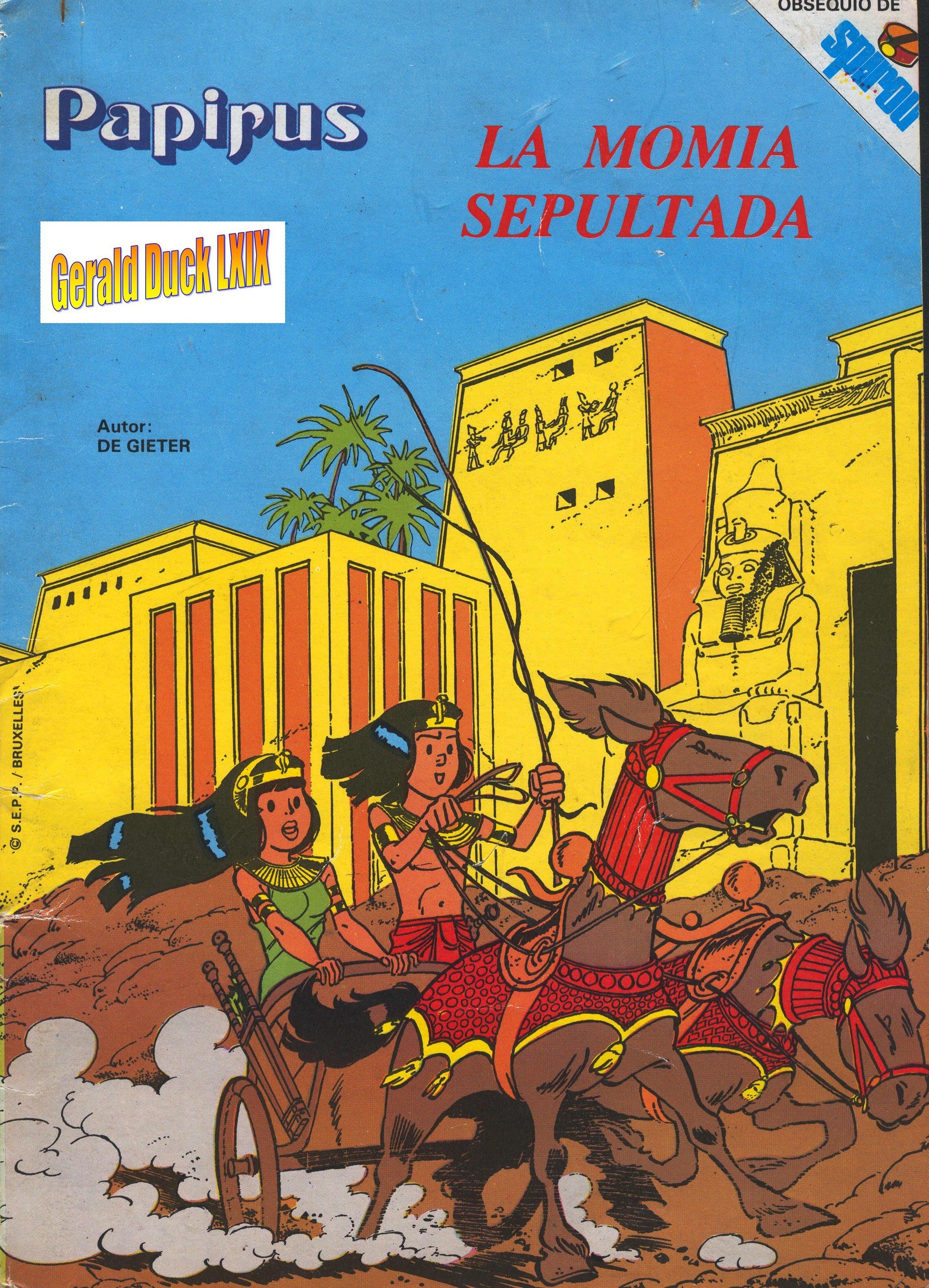 Portada ampliada de Papirus La Momia Sepultada
