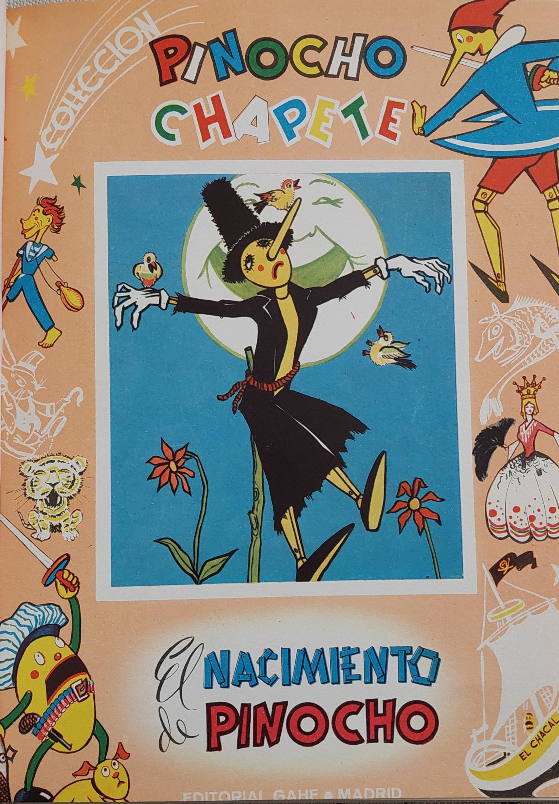 Portada ampliada de Pinocho Chapeteu