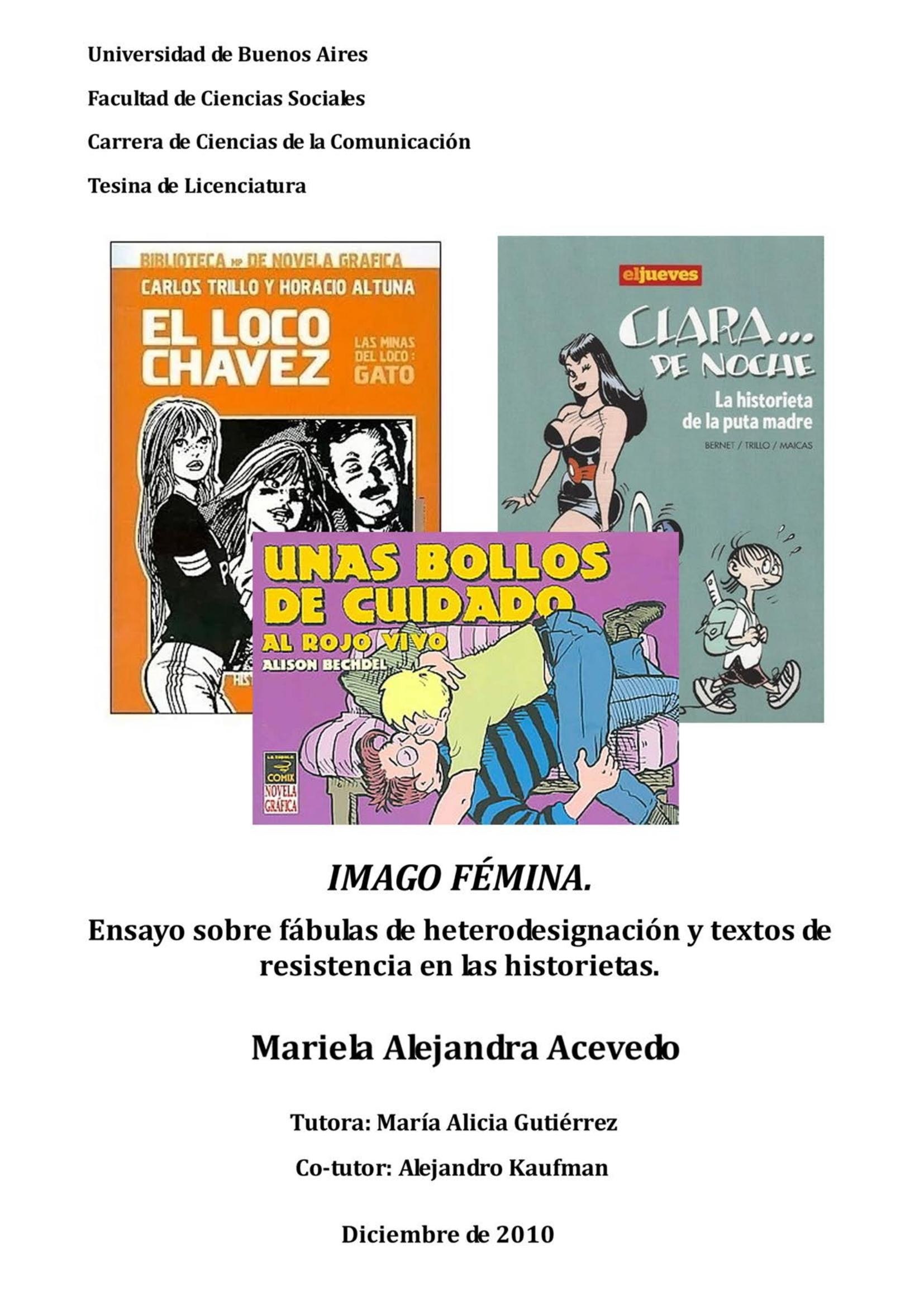 Portada ampliada de IMAGO FEMINA. Ensayo sobre fábulas de heterodesignación y textos de resistencia en las historietas.