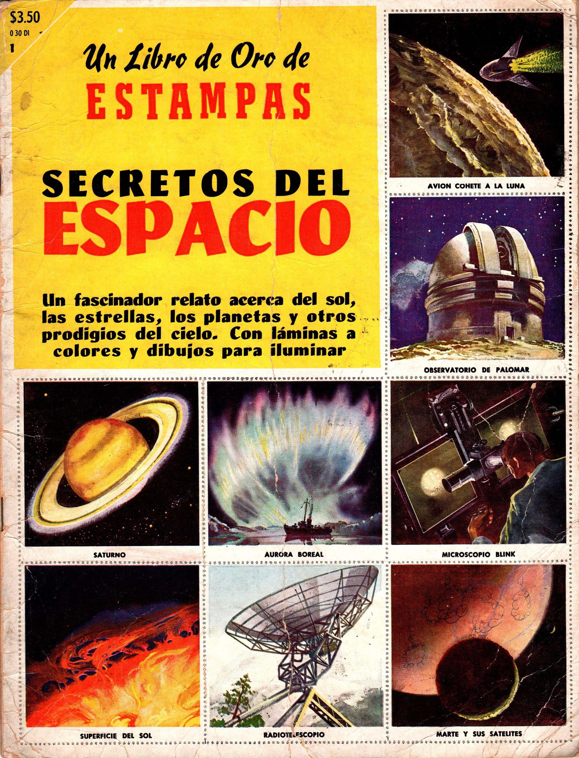 Portada ampliada de Un Libro de Oro de ESTAMPAS SECRETOS DEL ESPACIO