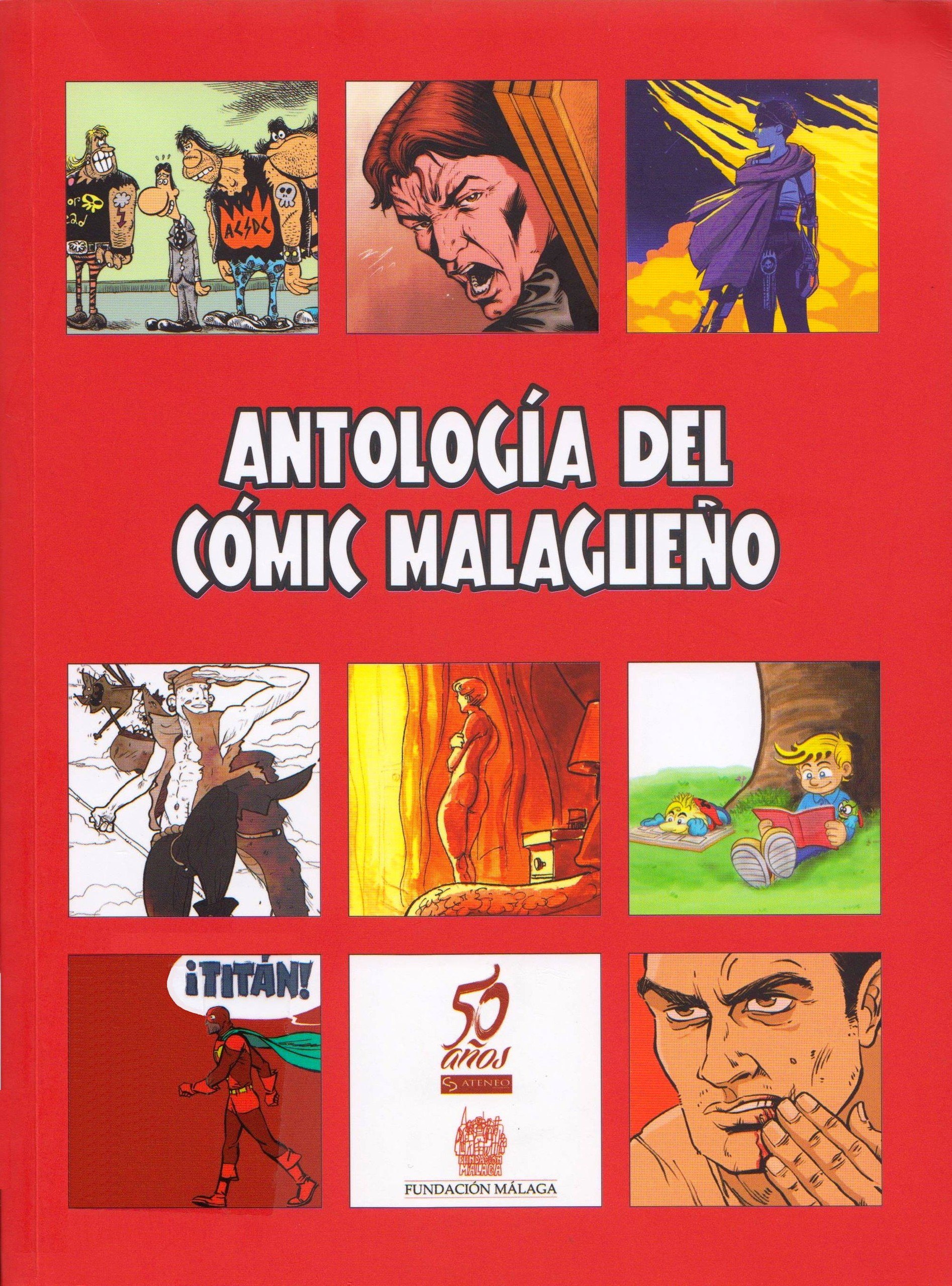Portada ampliada de ANTOLOGÍA DEL CÓMIC MALAGUEÑO