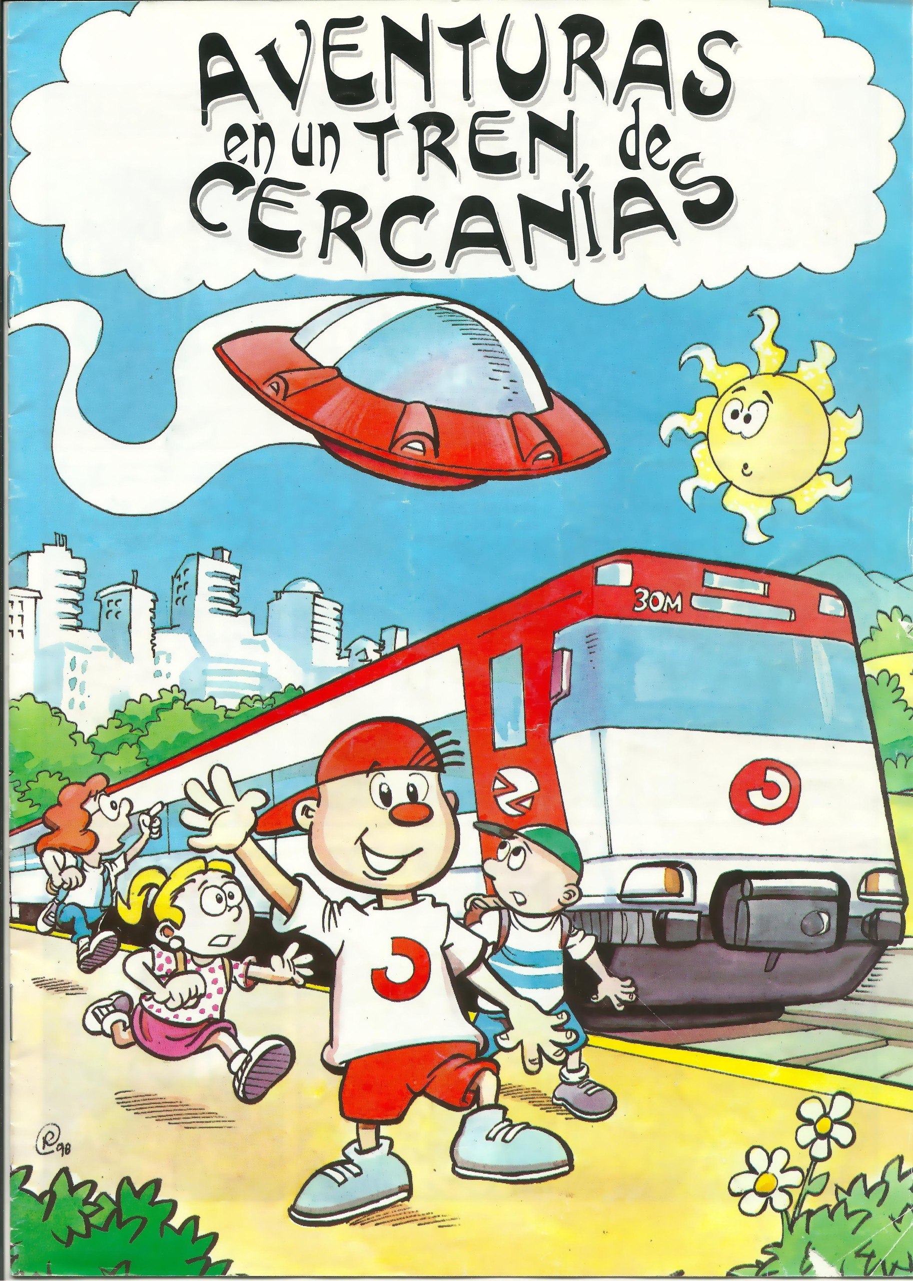 Portada ampliada de AVENTURAS en un TREN de CERCANIAS