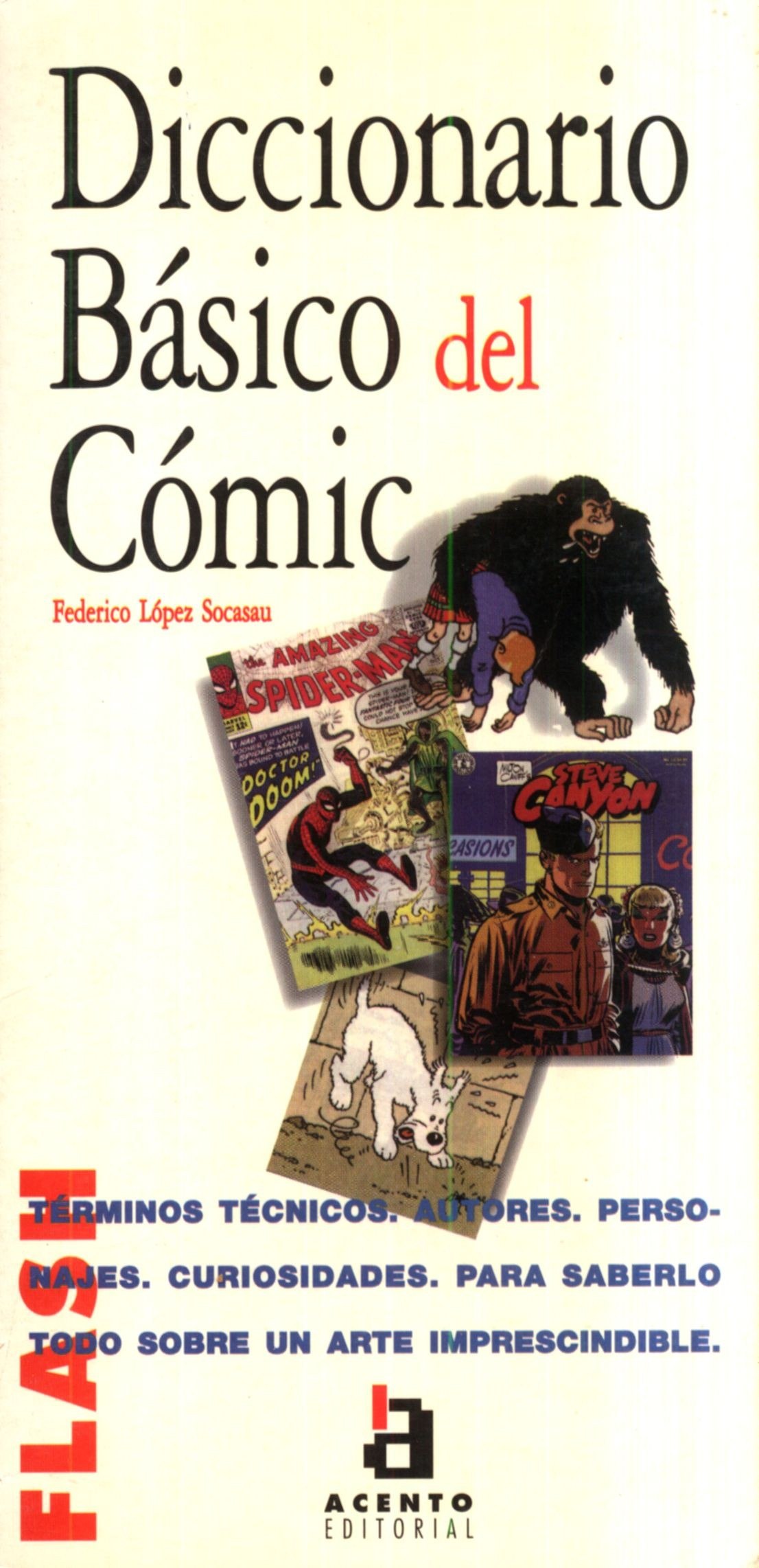 Portada ampliada de Diccionario Básico del Cómic