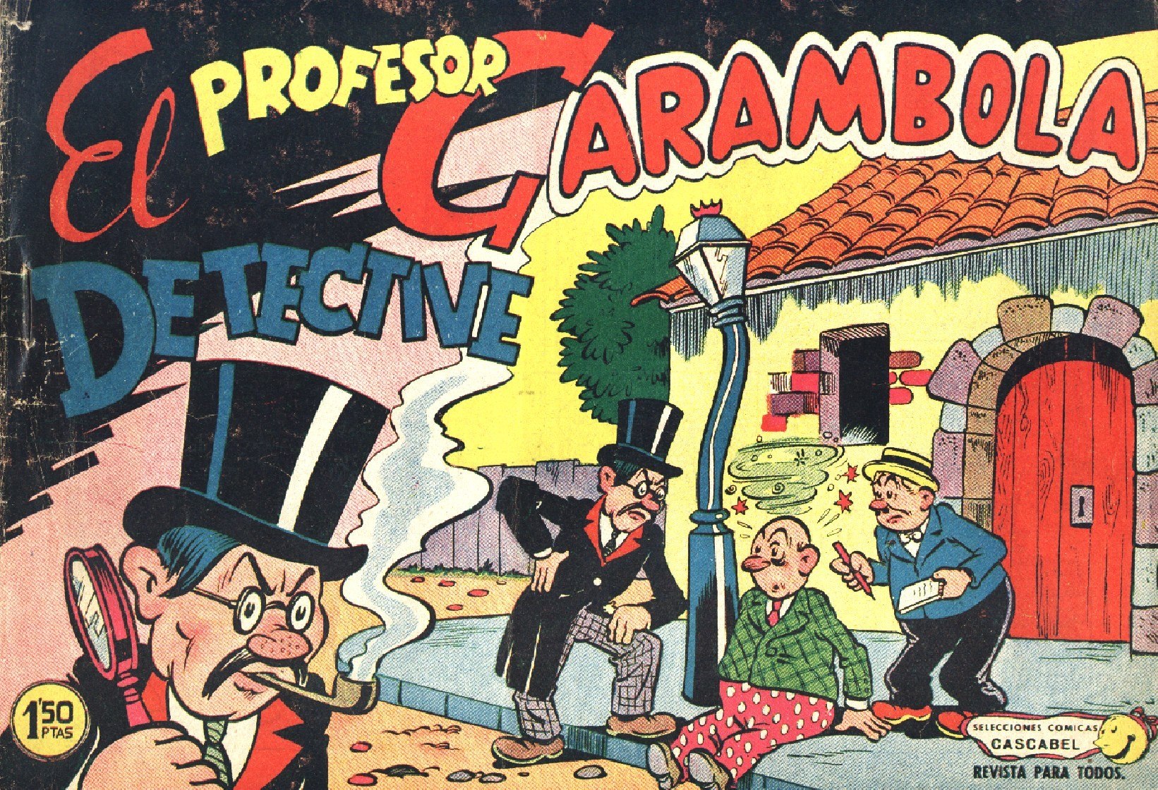 Portada ampliada de El Profesor Garambola Detective