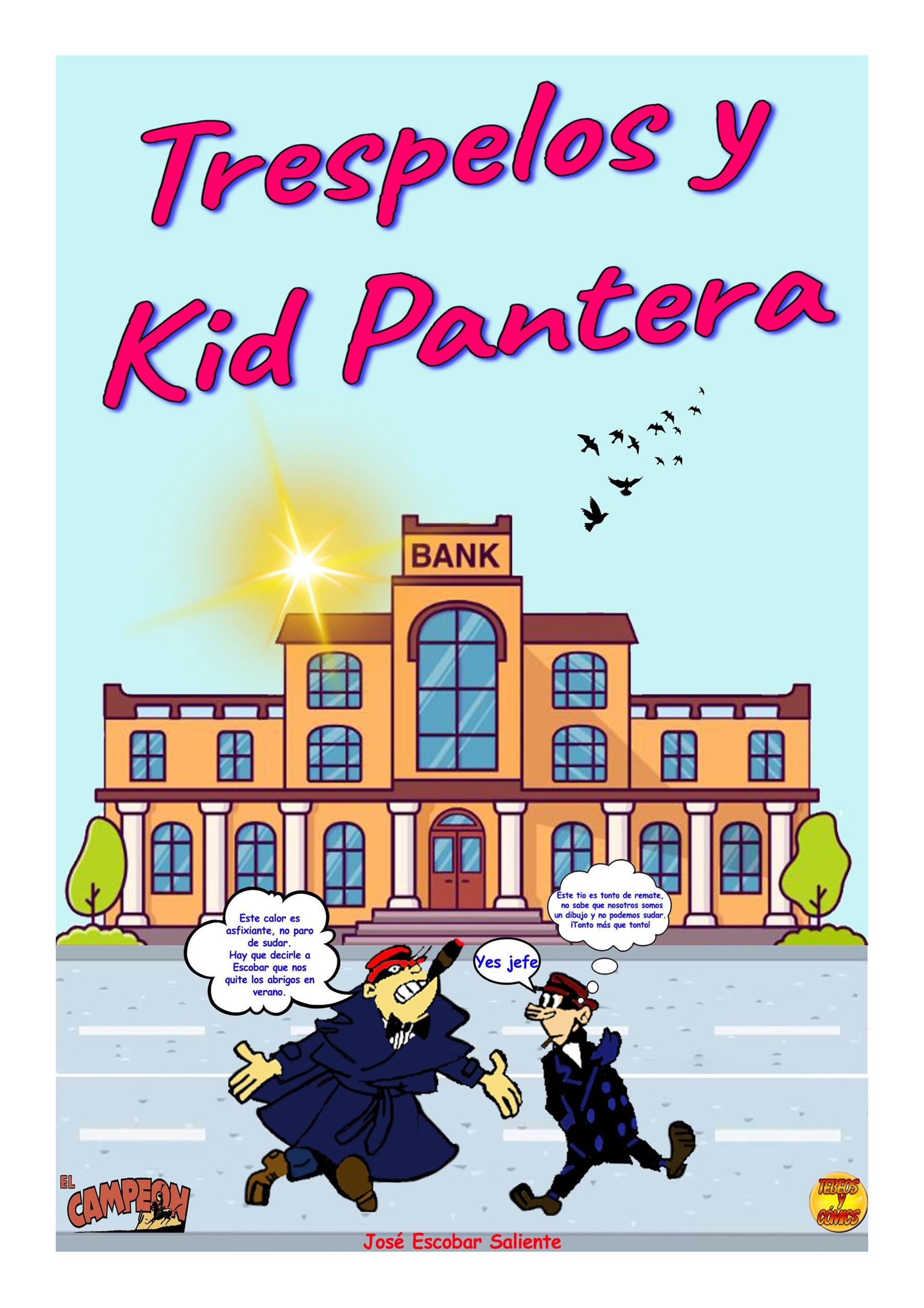 Portada ampliada de Trespelos y Kid Pantera