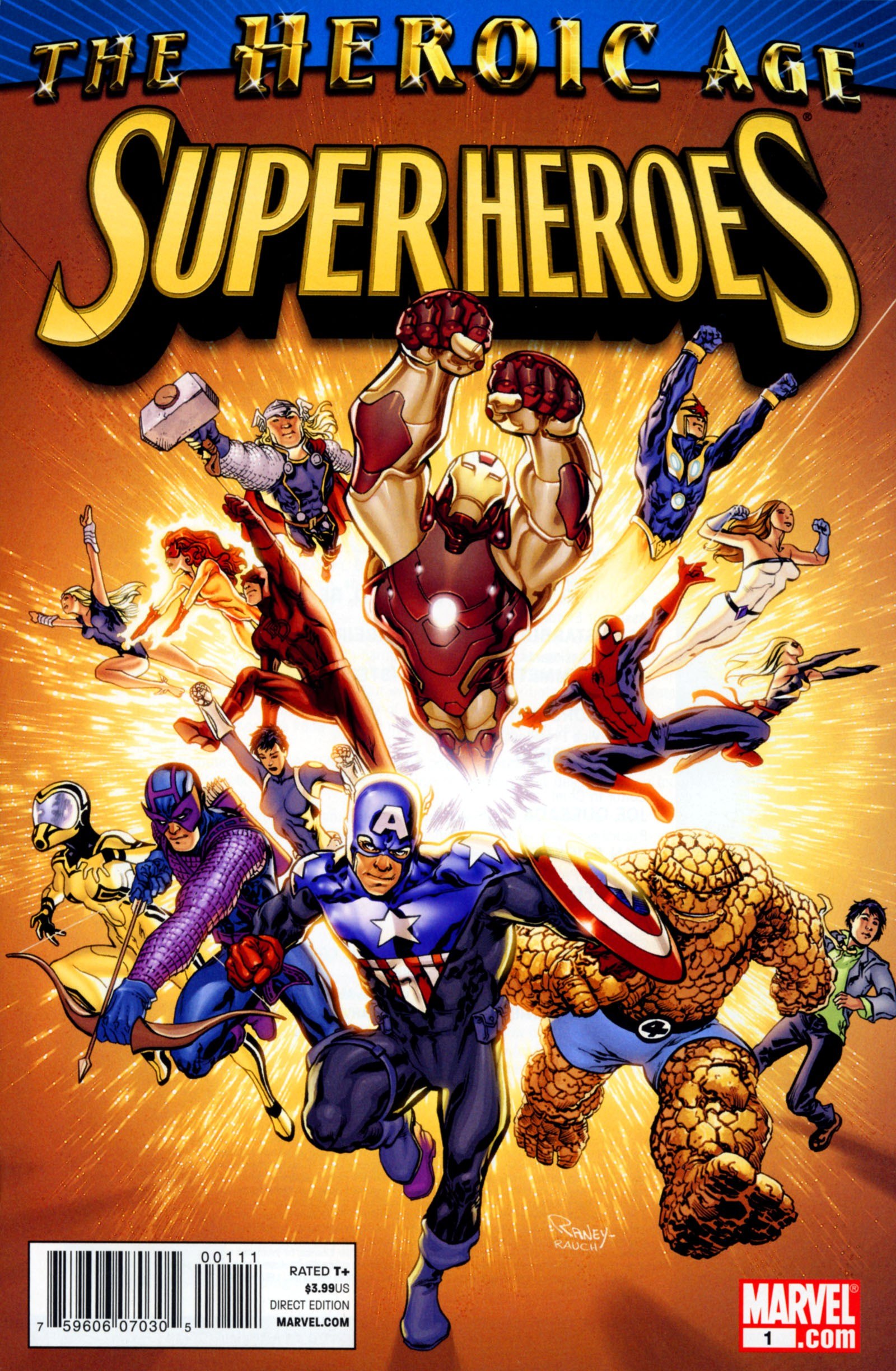 Portada ampliada de THE HEROIC AGE SUPER HEROES