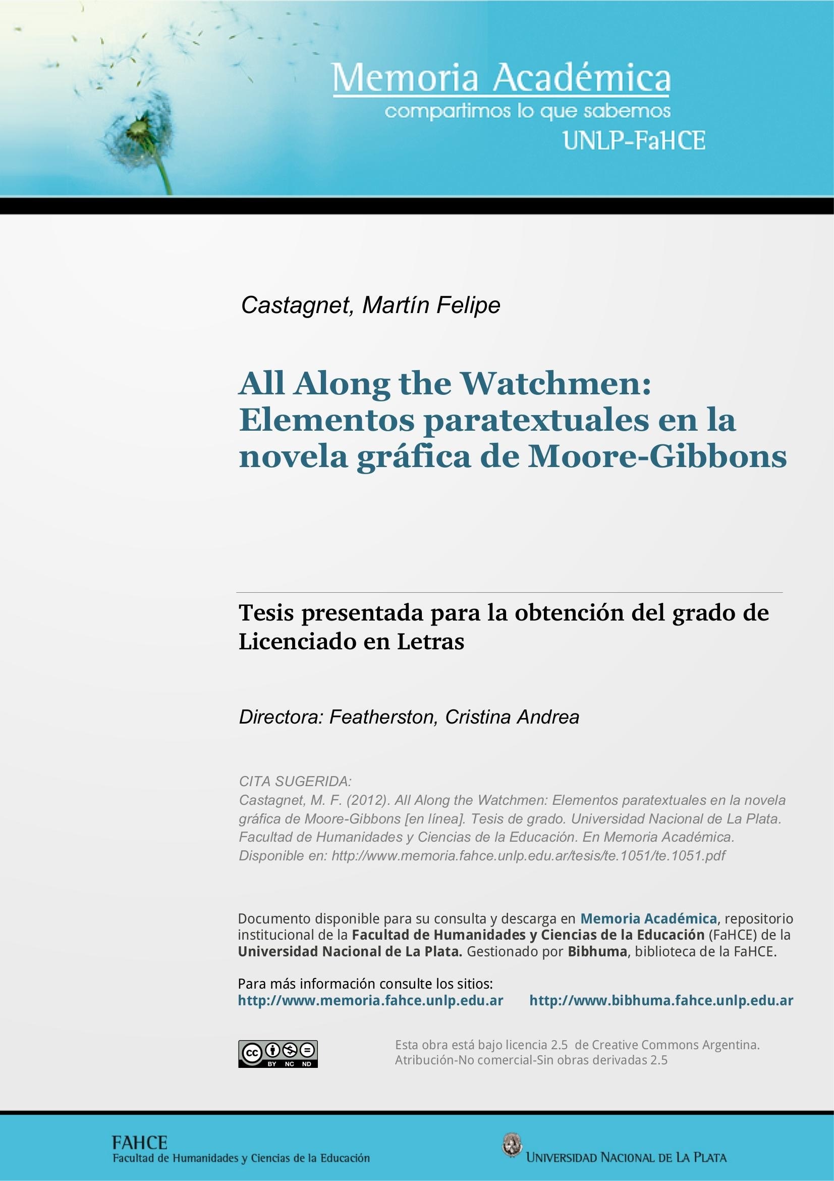 Portada ampliada de All Along the Watchmen: Elementos paratextuales en la novela gráfica de Moore-Gibbons