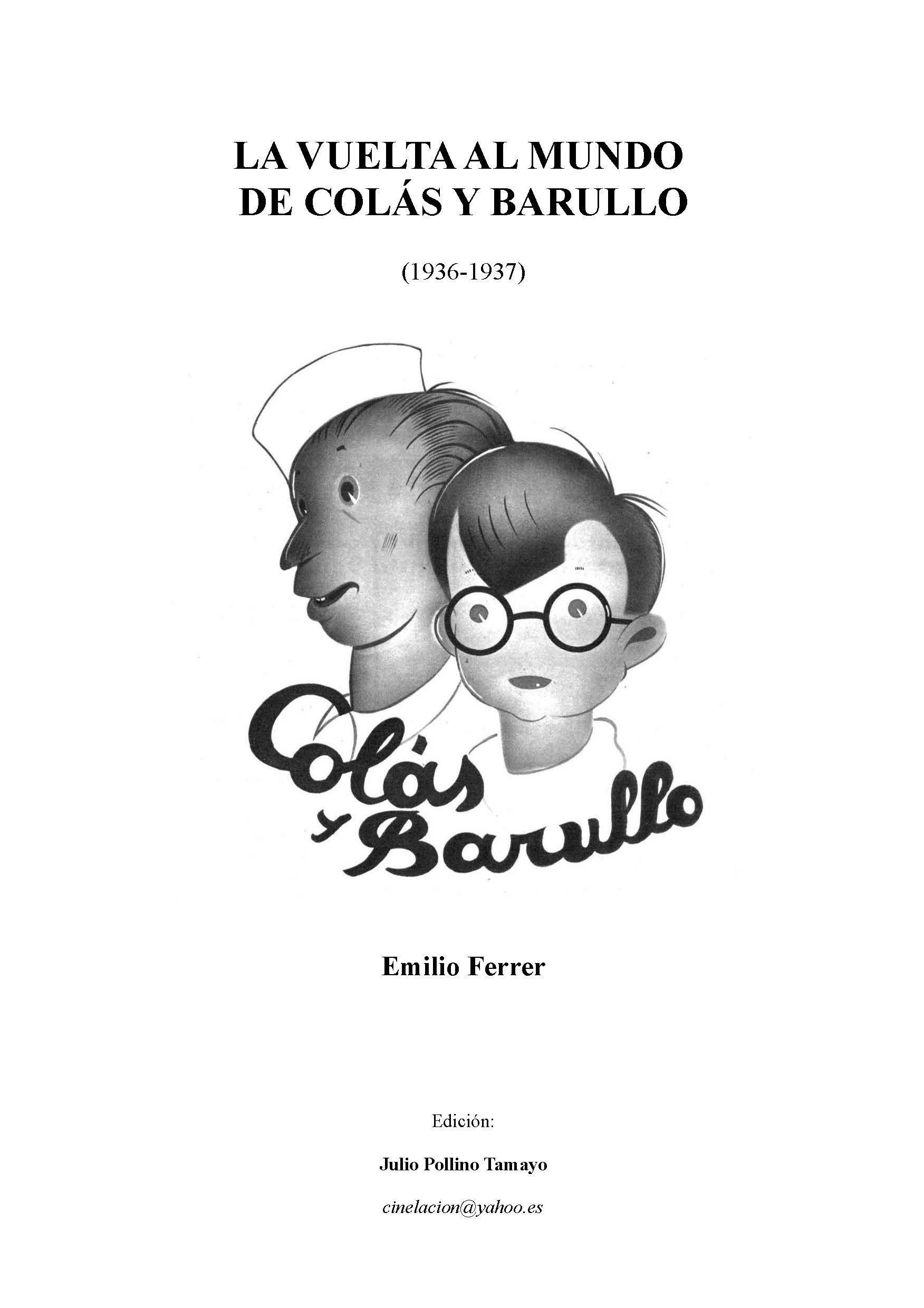 Portada ampliada de LA VUELTA AL MUNDO DE COLÁS Y BARULLO (1936-1937)
