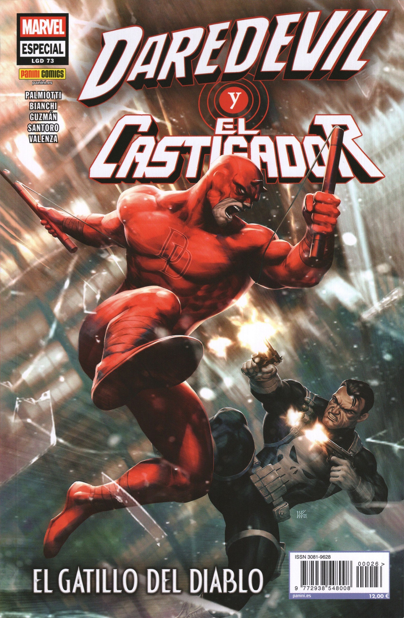 Portada ampliada de DAREDEVIL Y EL CASTIGADOR