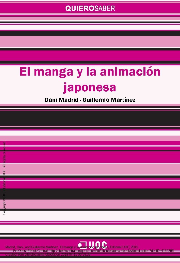 Portada ampliada de El manga y la animación japonesa