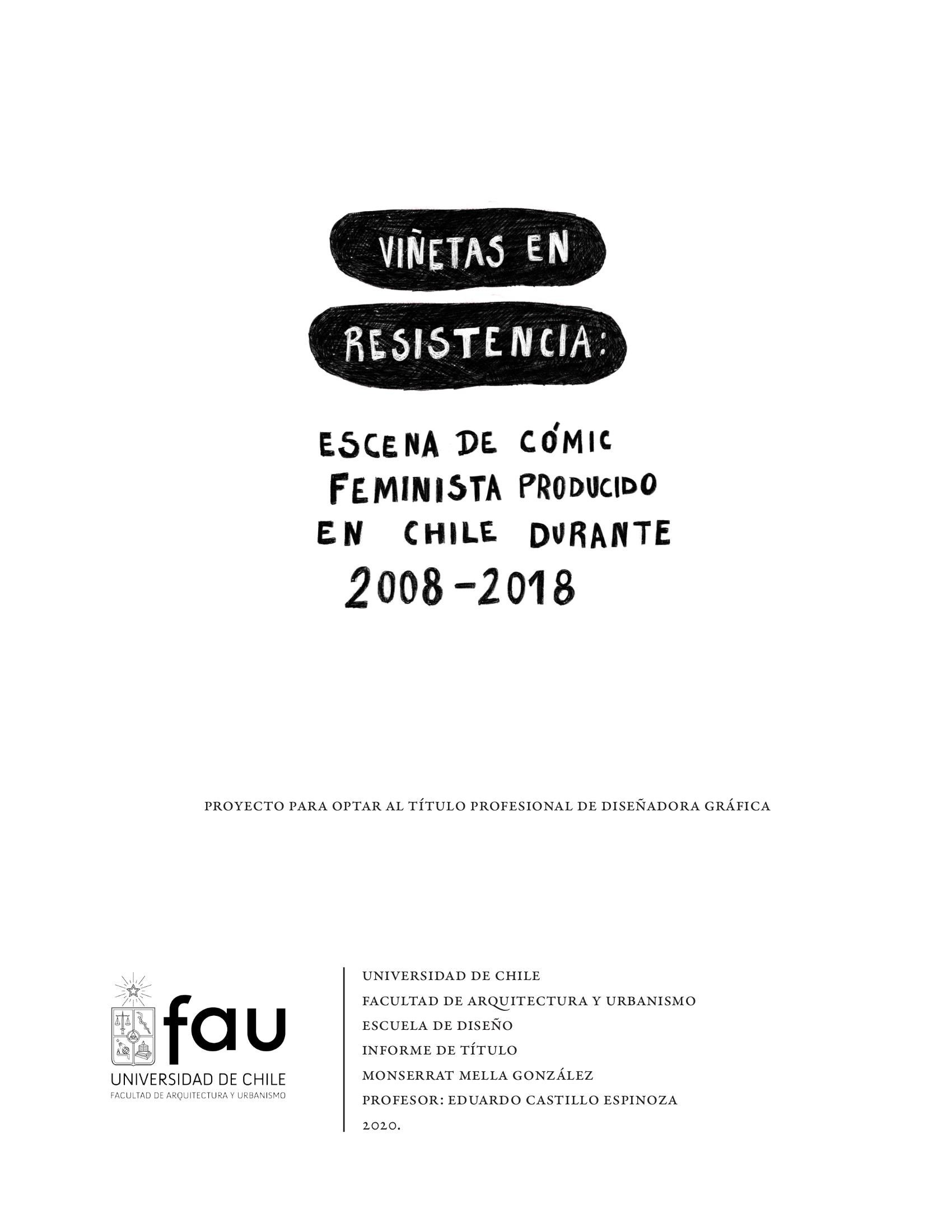 Portada ampliada de VIÑETAS EN RESISTENCIA: ESCENA DE CÓMIC FEMINISTA PRODUCIDO EN CHILE DURANTE 2008-2018