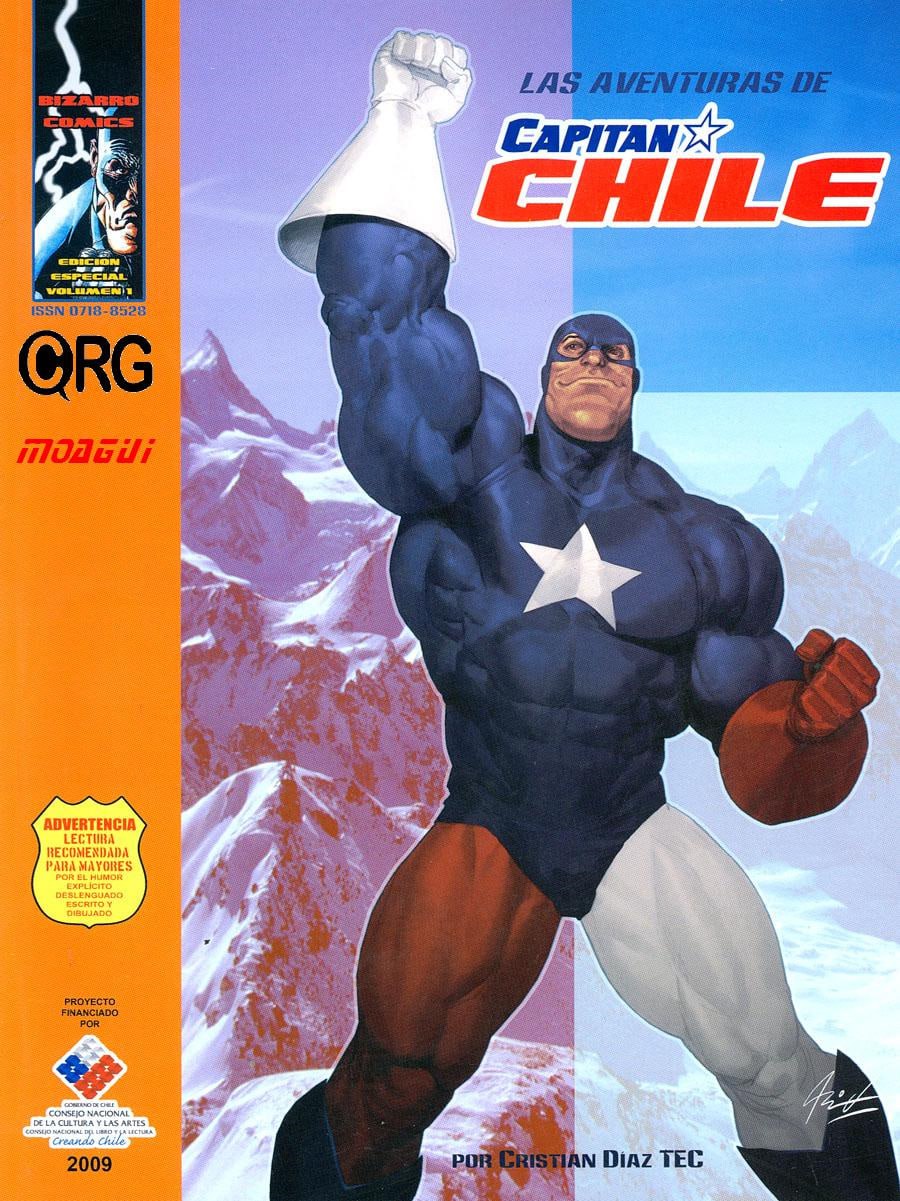 Portada ampliada de Las Aventuras de Capitan Chile