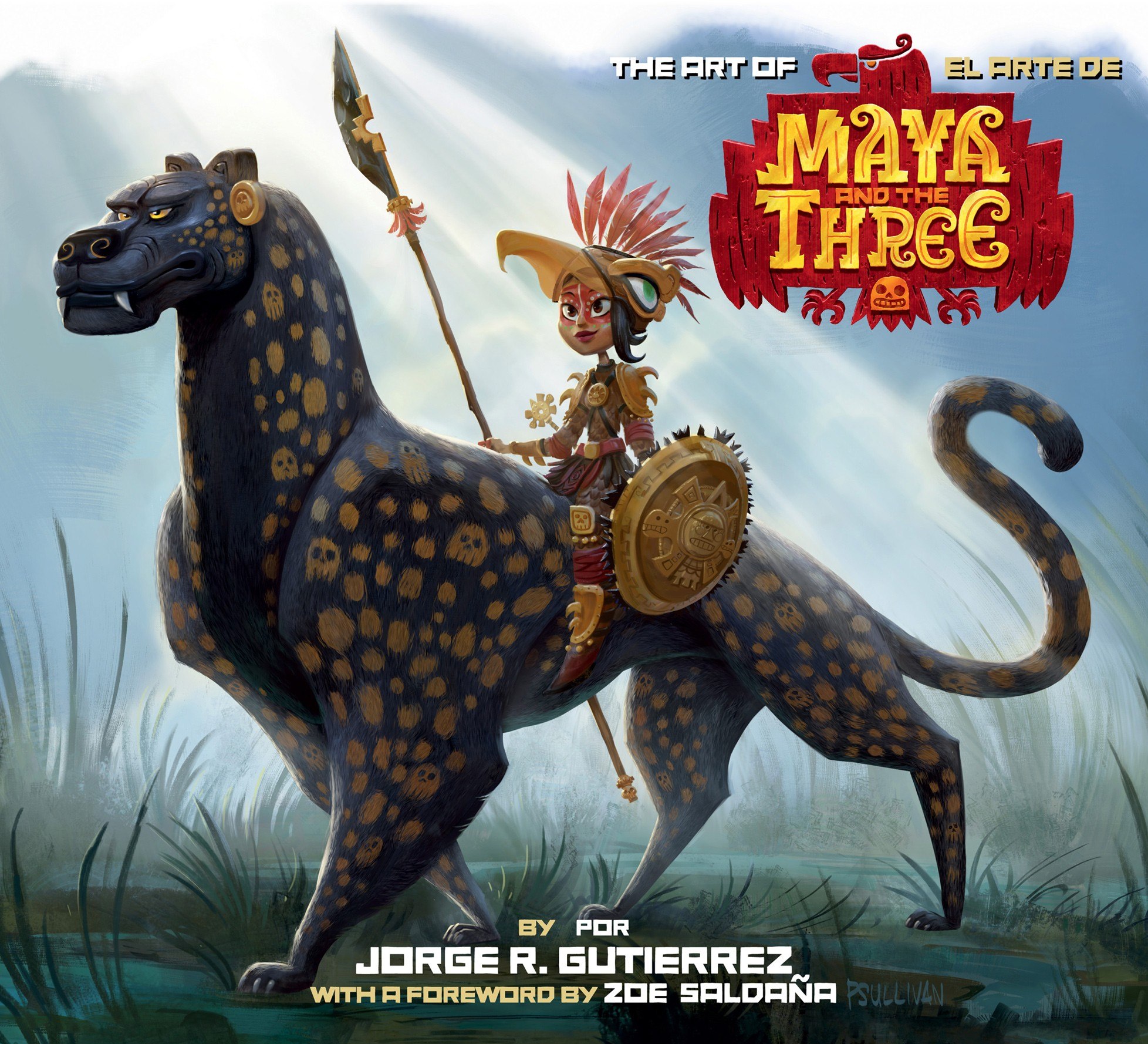 Portada ampliada de The Art of El Pinate de Maya and the Three