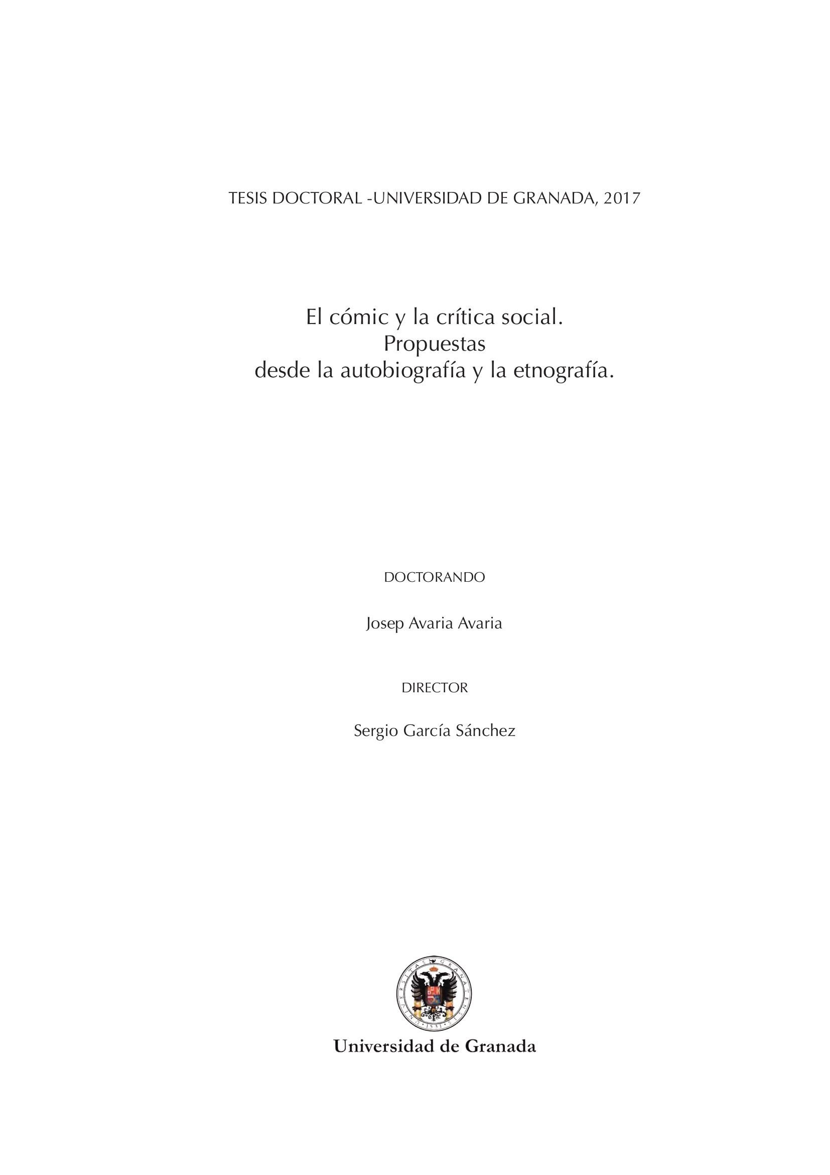 Portada ampliada de El cómic y la crítica social. Propuestas desde la autobiografía y la etnografía.