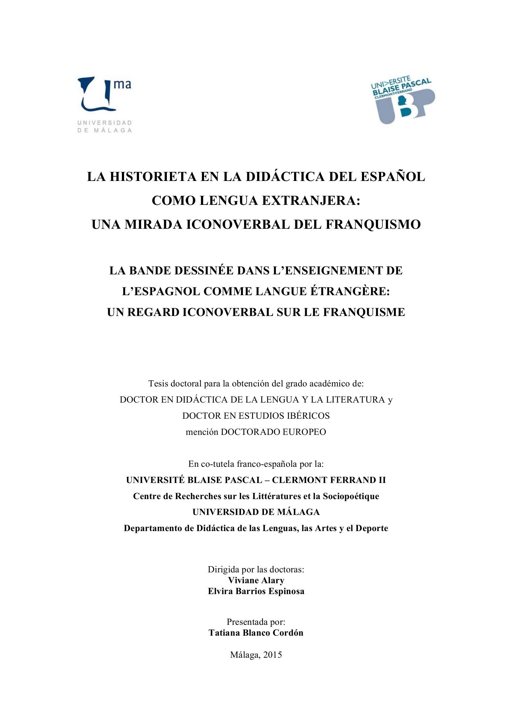 Portada ampliada de LA HISTORIETA EN LA DIDÁCTICA DEL ESPAÑOL COMO LENGUA EXTRANJERA: UNA MIRADA ICONOVERBAL DEL FRANQUISMO