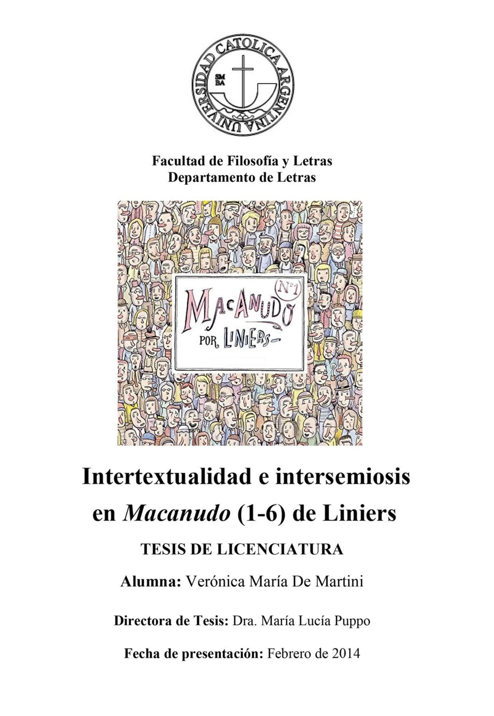 Portada ampliada de Intertextualidad e intersemiosis en Macanudo (1-6) de Liniers