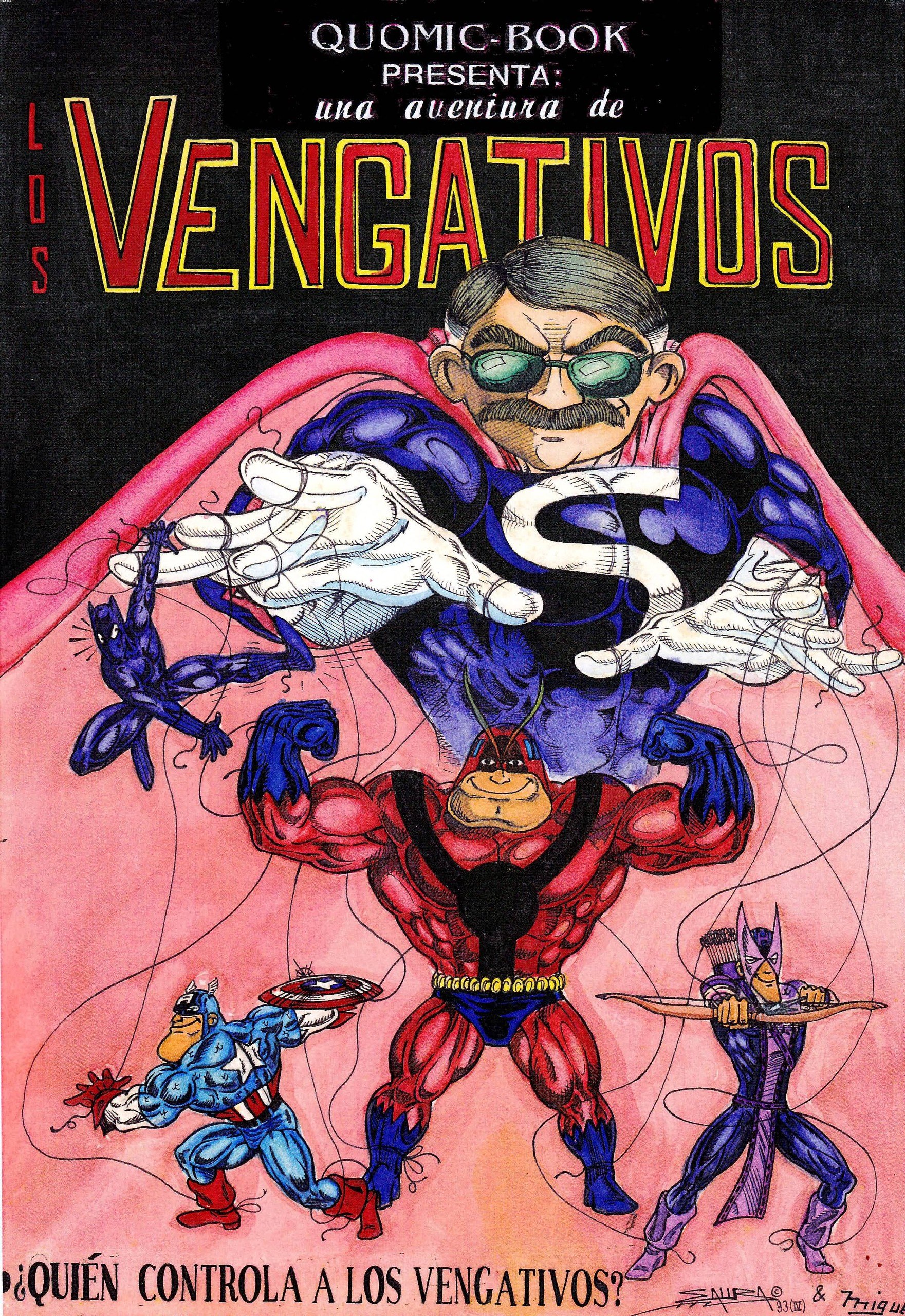 Portada ampliada de los vengativos