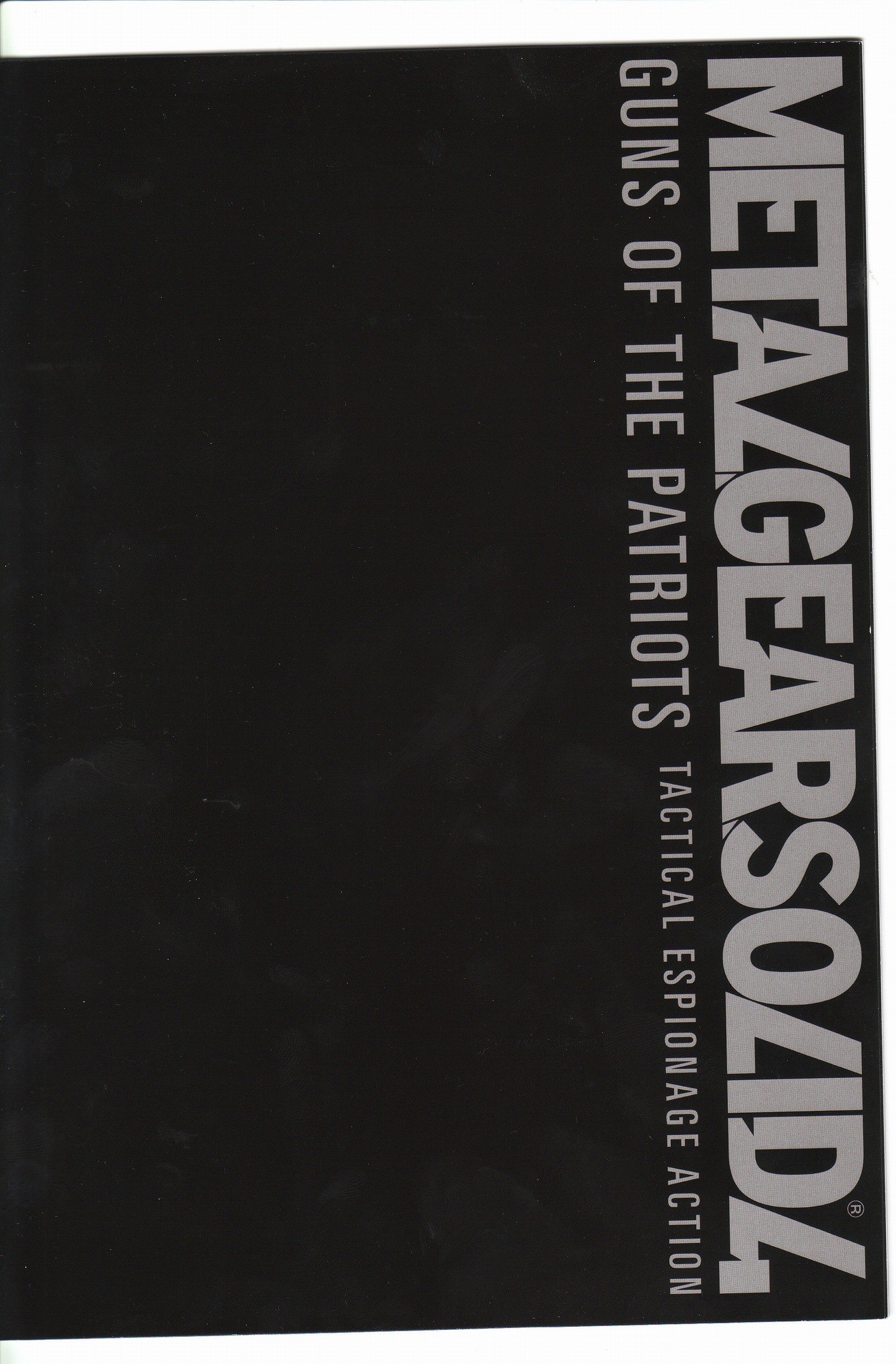 Portada ampliada de GUNS OF THE PATRIOTS TACTICAL ESPIONAGE ACTION