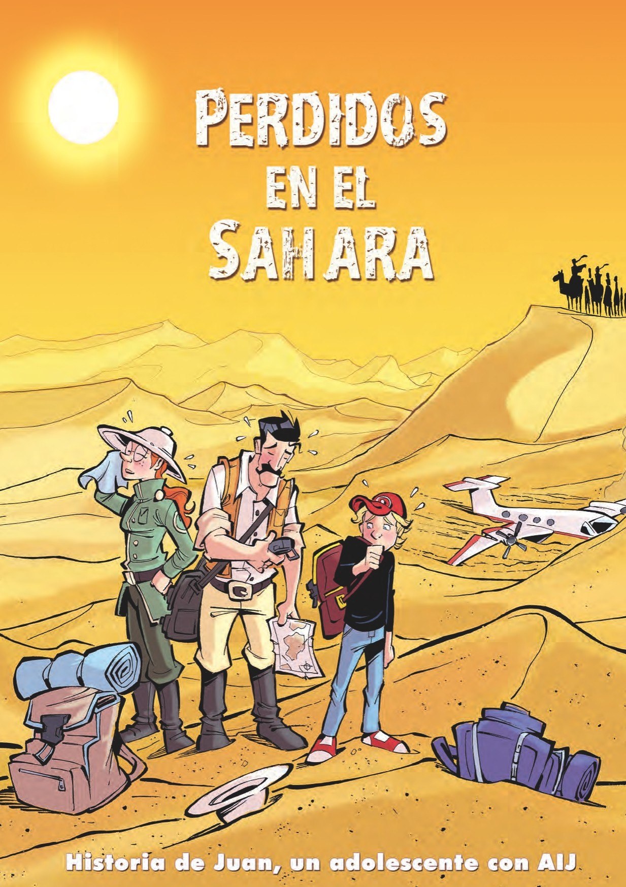 Portada ampliada de Perdidos en el Sahara