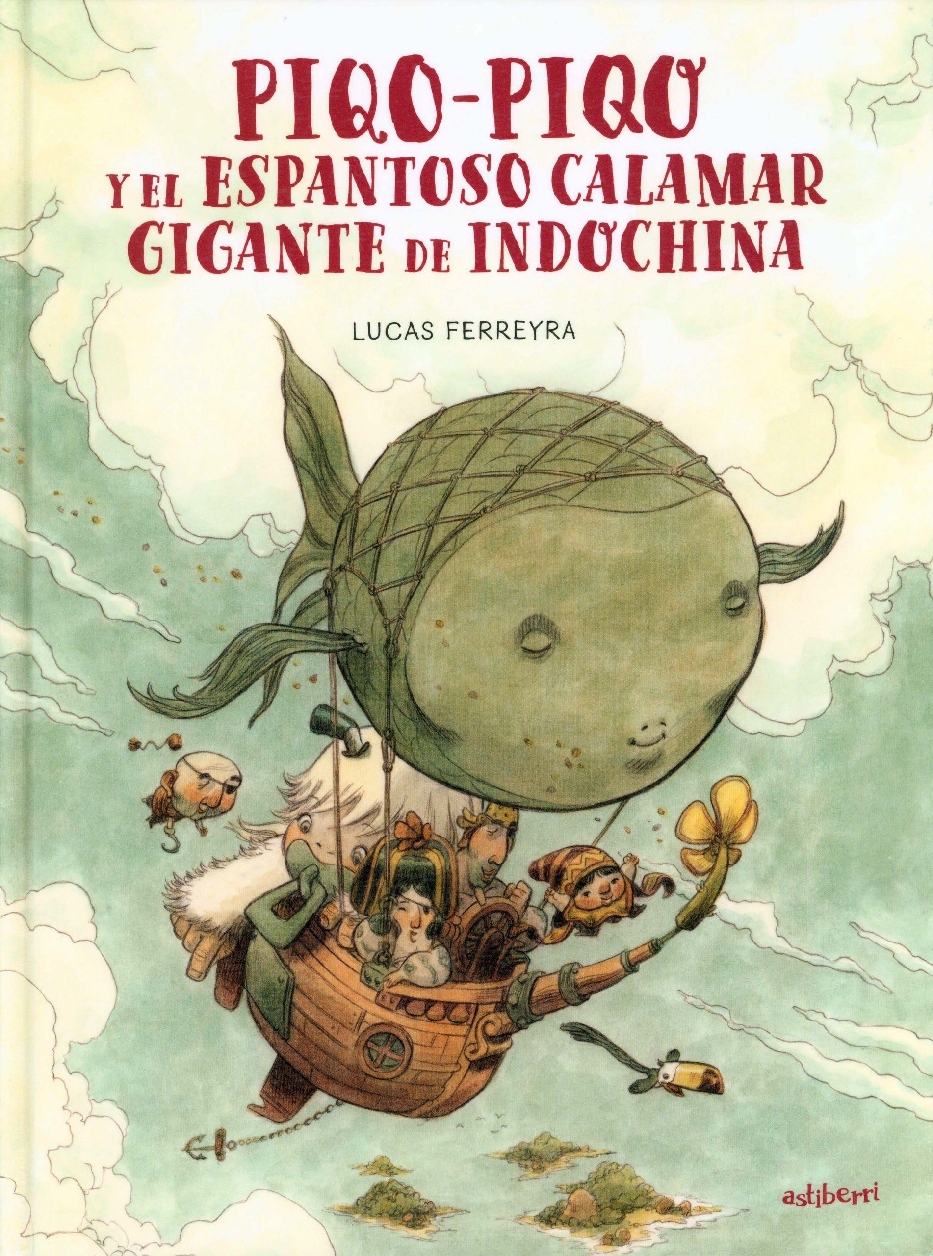 Portada ampliada de PIQO-PIQO Y EL ESPANTOSO CALAMAR GIGANTE DE INDOCHINA