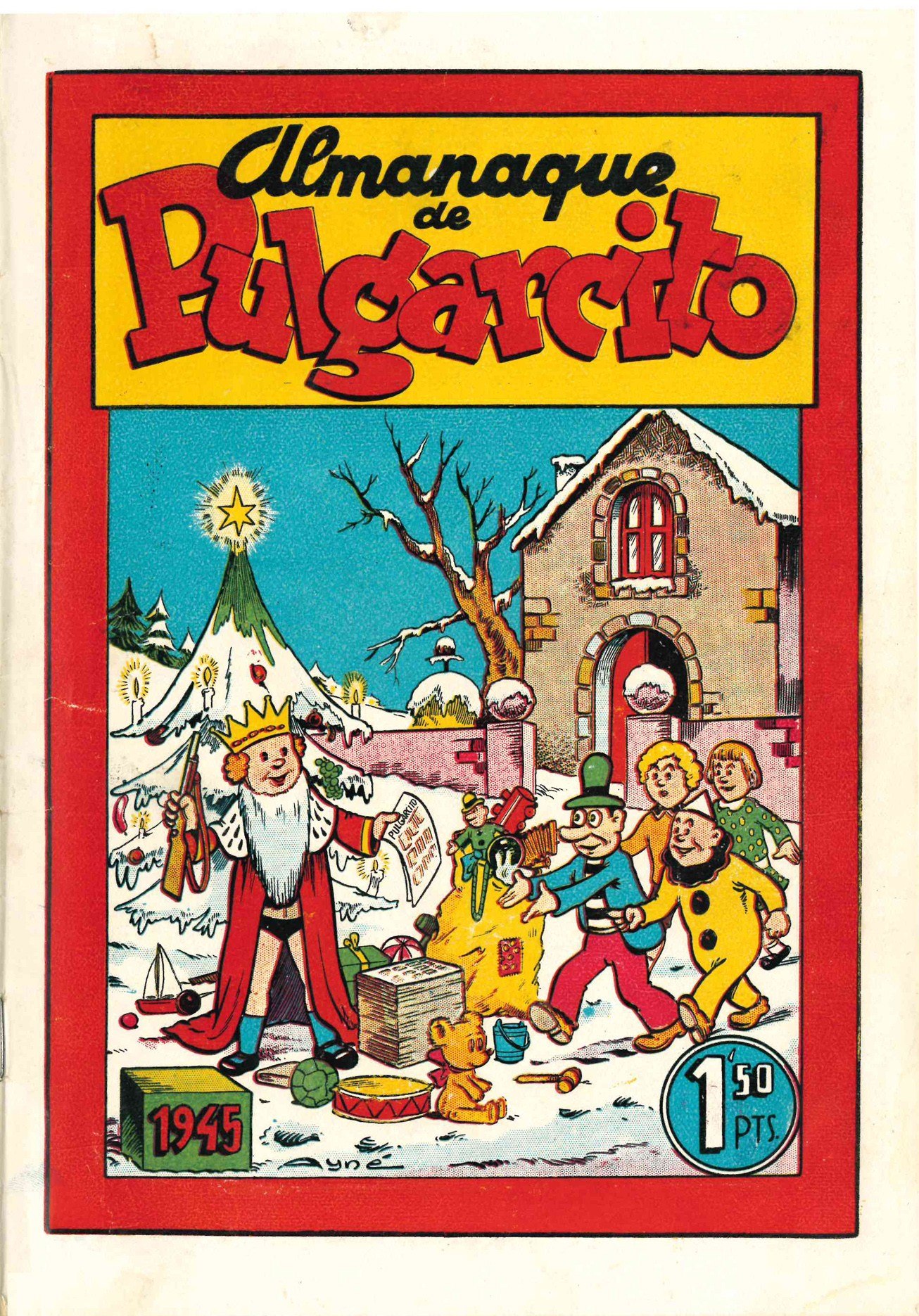 Portada ampliada de Almanaque de Pulgarcito