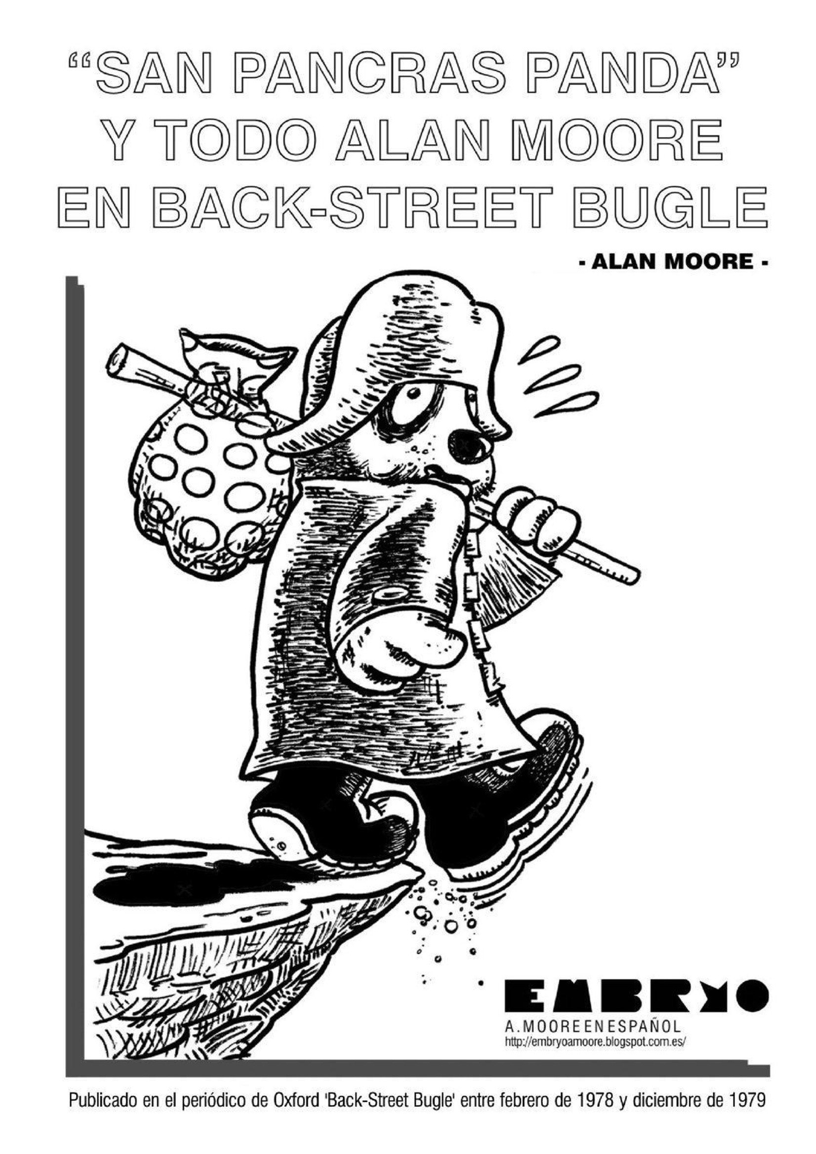 Portada ampliada de SAN PANCRAS PANDA Y TODO ALAN MOORE EN BACK-STREET BUGLE
