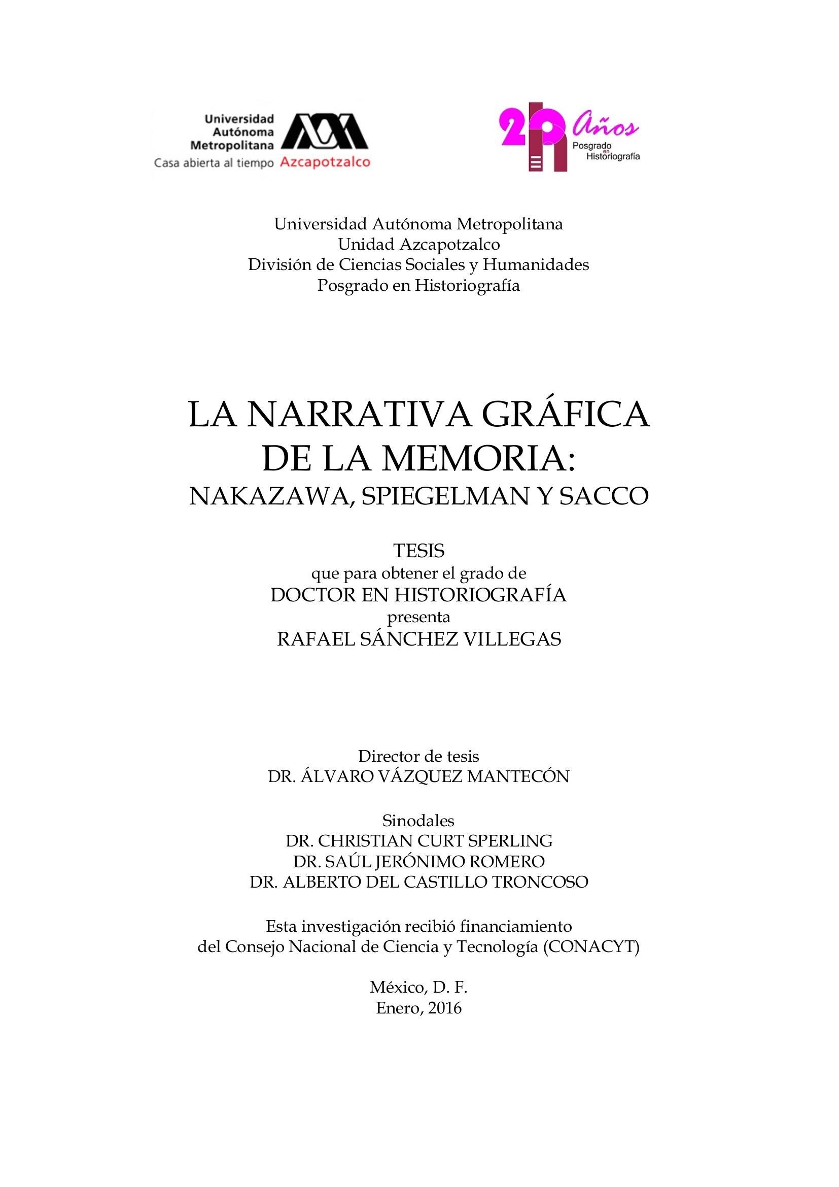 Portada ampliada de LA NARRATIVA GRÁFICA DE LA MEMORIA: NAKAZAWA, SPIEGELMAN Y SACCO